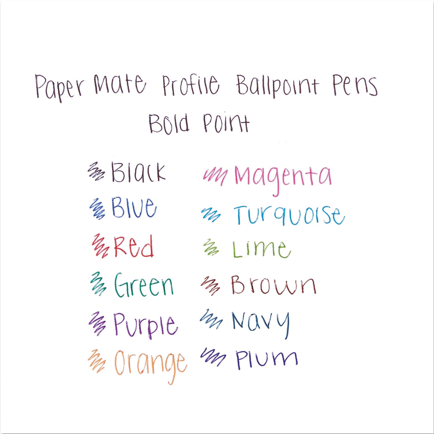 Paper Mate® Profile Ballpoint Pen, Retractable, Bold 1.4 mm, Purple Ink, Translucent Purple Barrel, Dozen