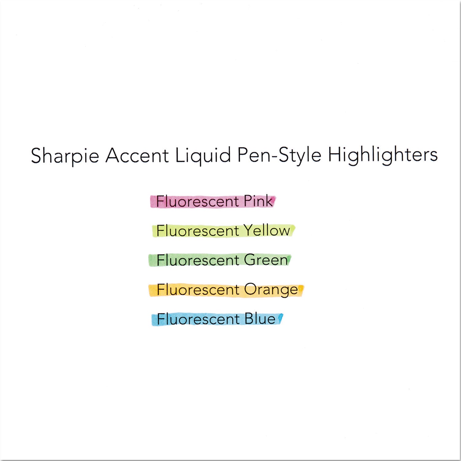 Sharpie® Liquid Pen Style Highlighters, Assorted Ink Colors, Chisel Tip, Assorted Barrel Colors, 5/set