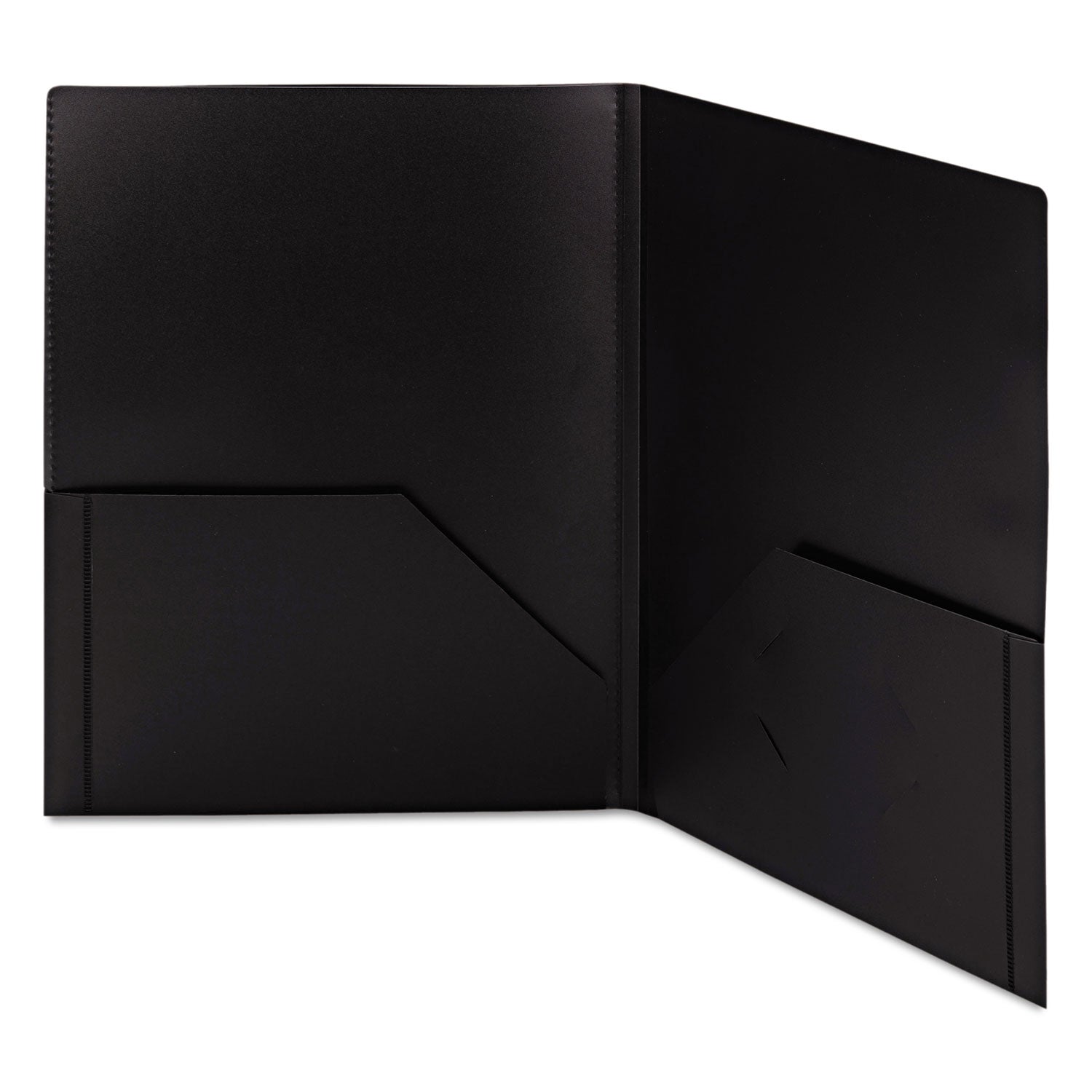 Smead Frame View Poly Two-Pocket Folder, 100-Sheet Capacity, 11 X 8.5, Clear/black, 5/pack