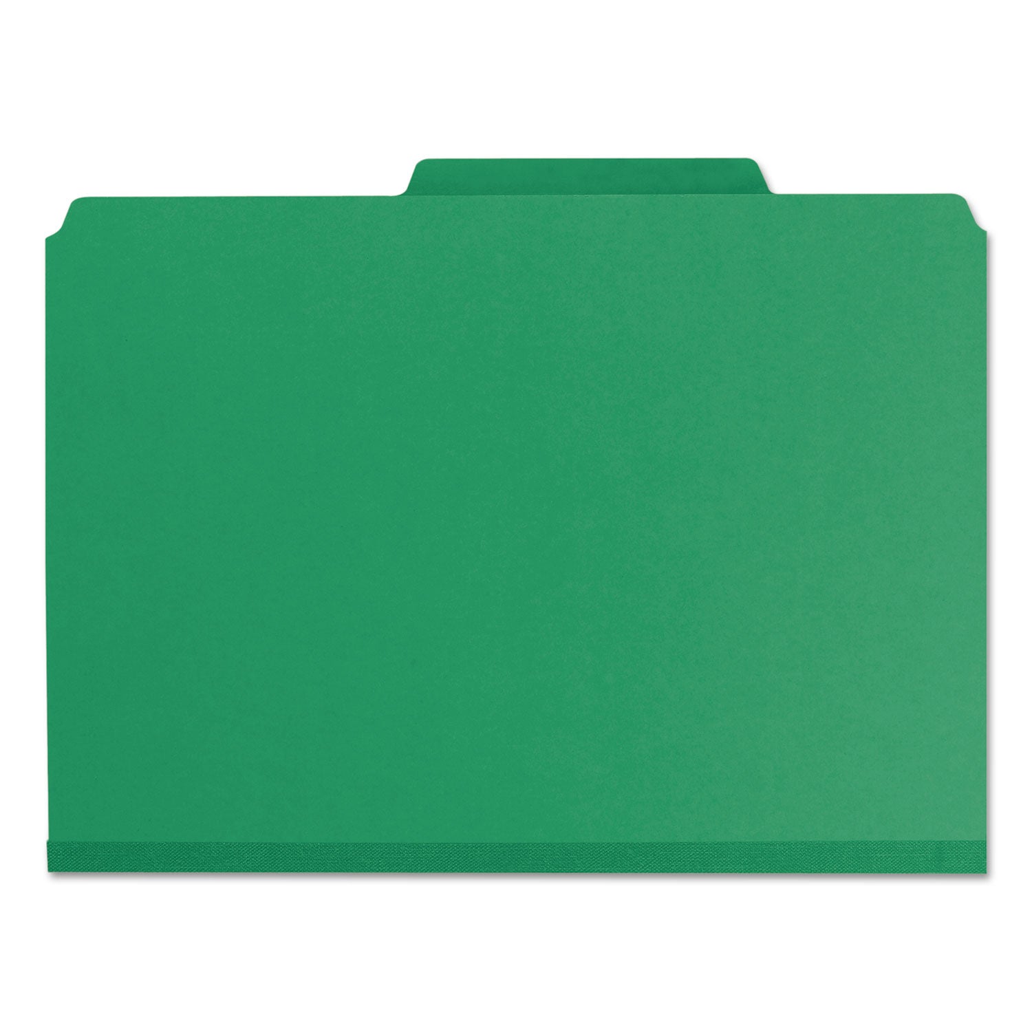 Smead Expanding Recycled Heavy Pressboard Folders, 1/3-Cut Tabs: Assorted, Letter Size, 1" Expansion, Green, 25/Box