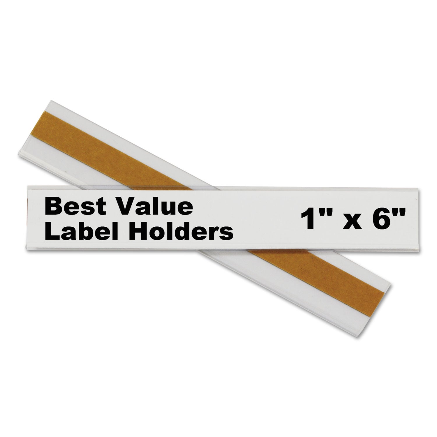 C-Line® Self-Adhesive Label Holders, Top Load, 1 X 6, Clear, 50/pack