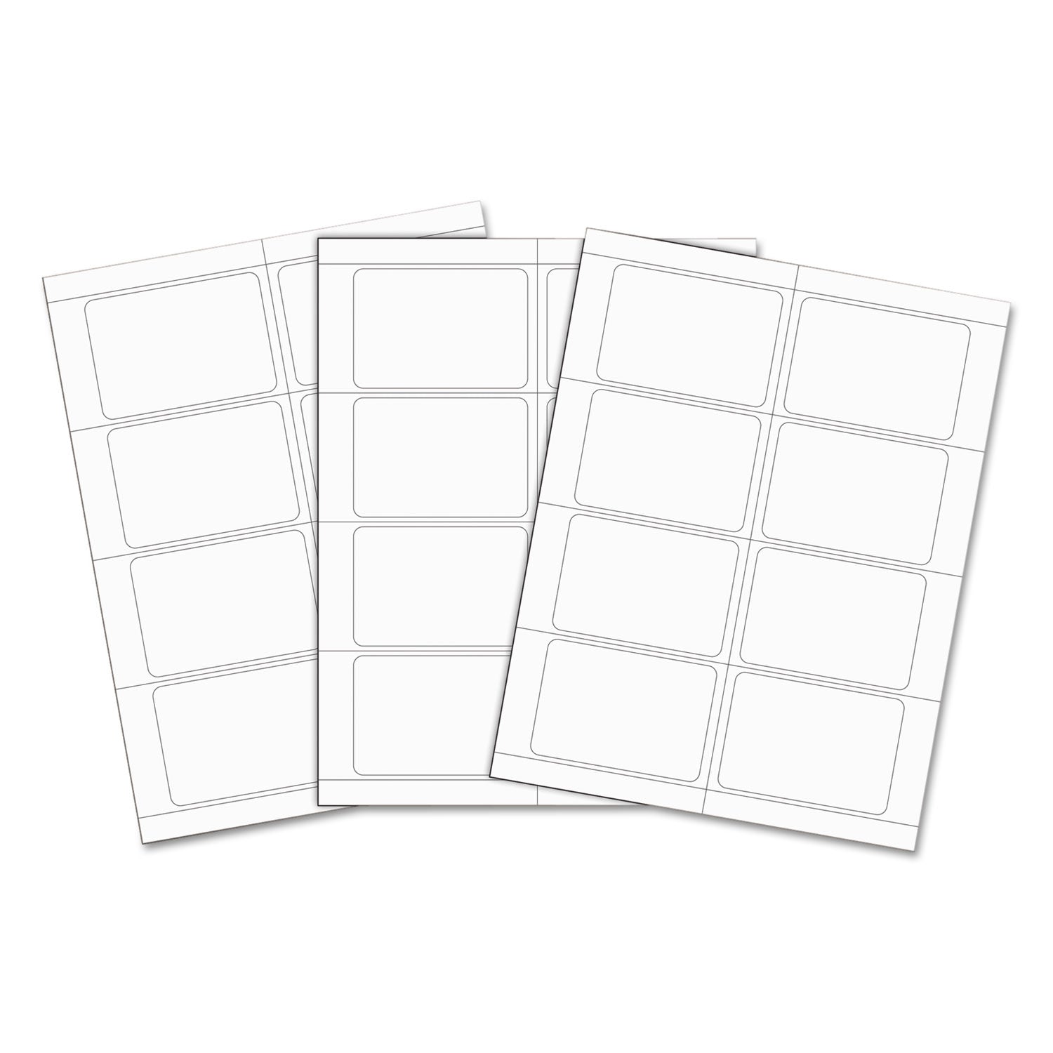 C-Line® Laser Printer Name Badges, 3 3/8 X 2 1/3, White, 200/box