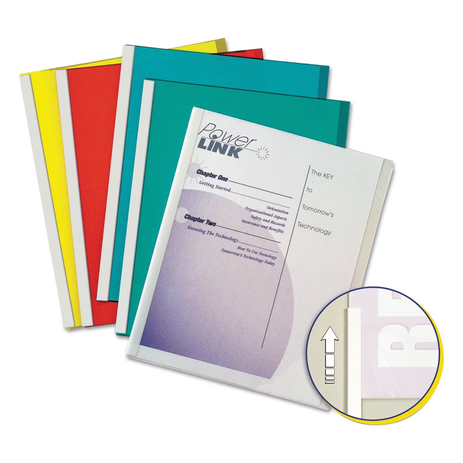 C-Line® Vinyl Report Covers, 0.13" Capacity, 8.5 X 11, Clear/assorted, 50/box