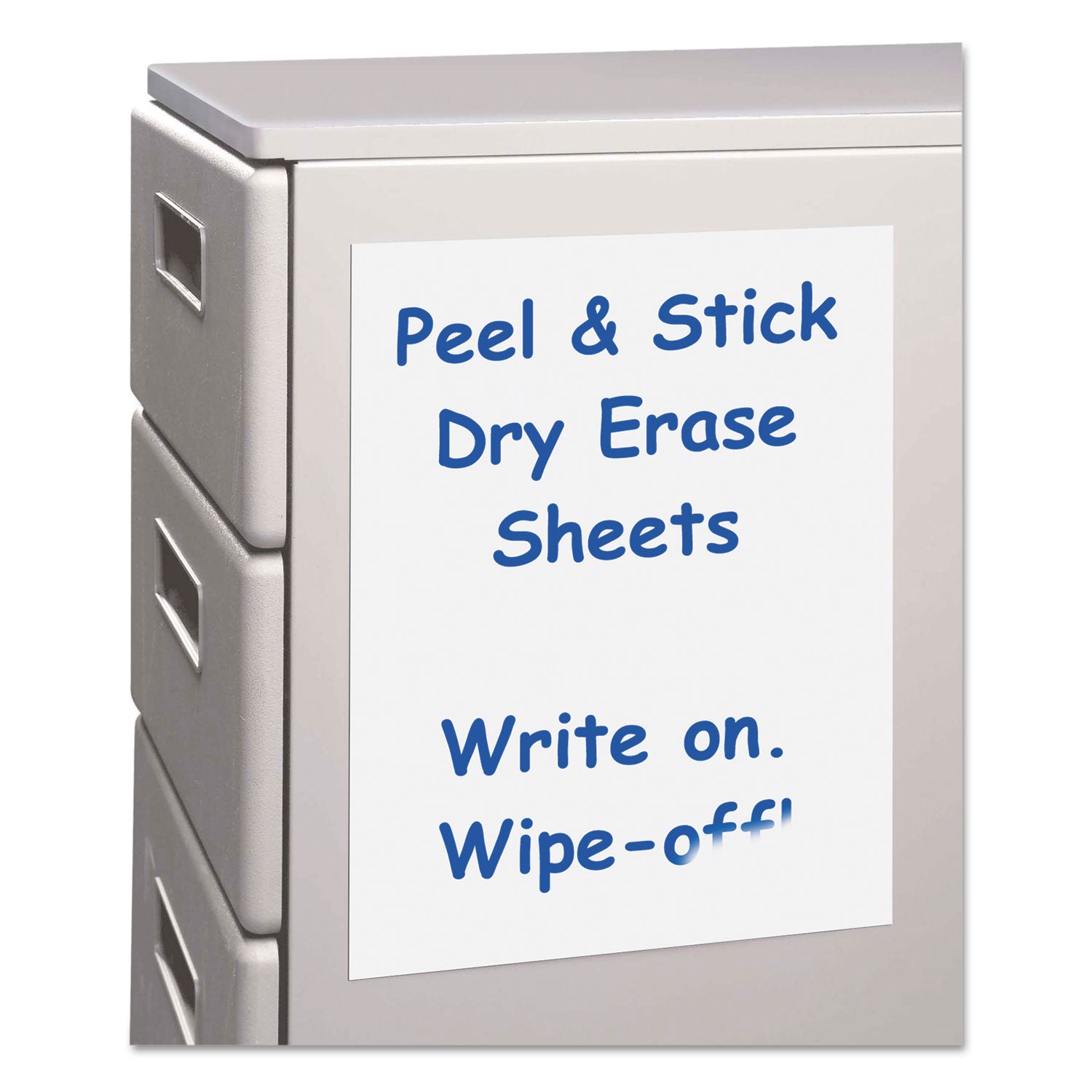 C-Line® Self-Stick Dry Erase Sheets, Laminated Paperboard Surface, 8.5" x 11", White, 25/Box