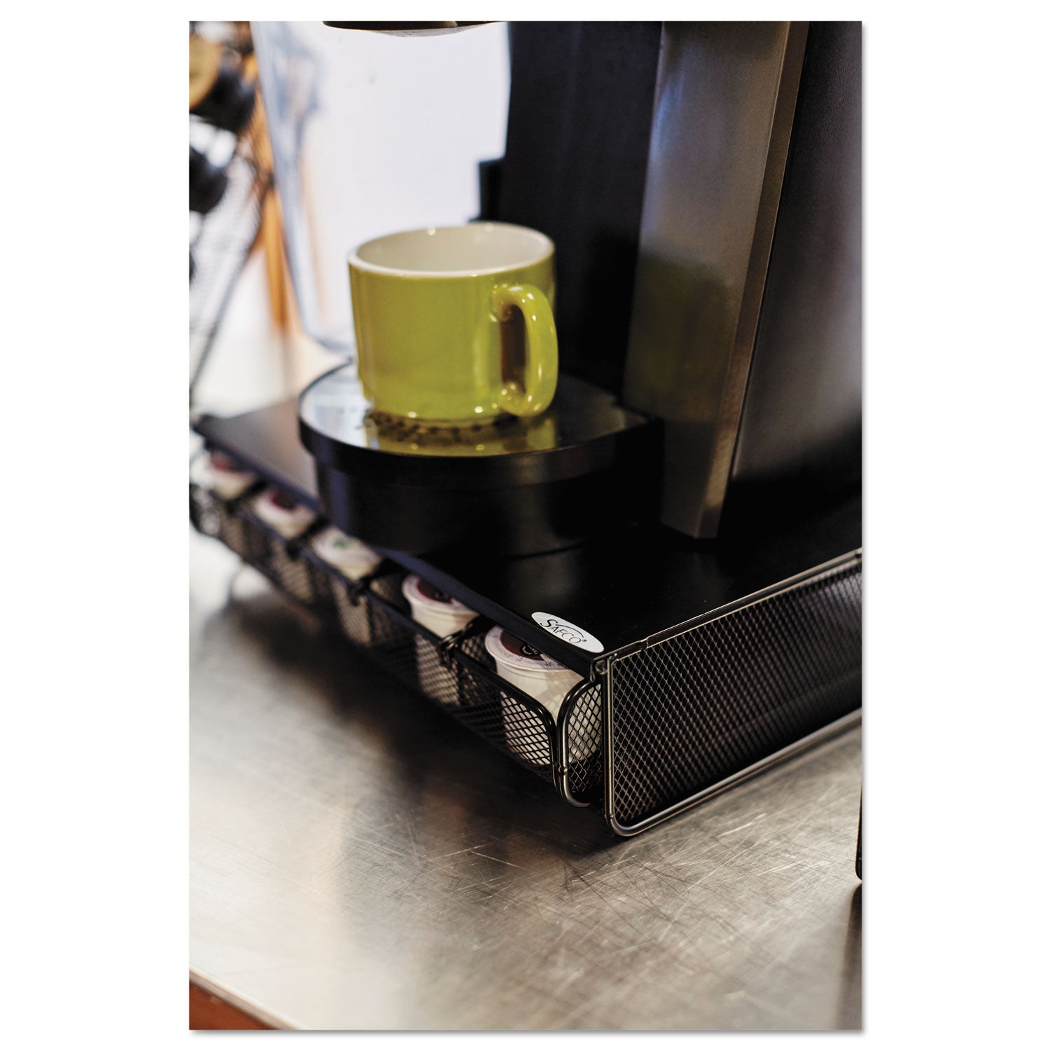 Safco® One Drawer Hospitality Organizer, 5 Compartments, 12.5 x 11.25 x 3.25, Black