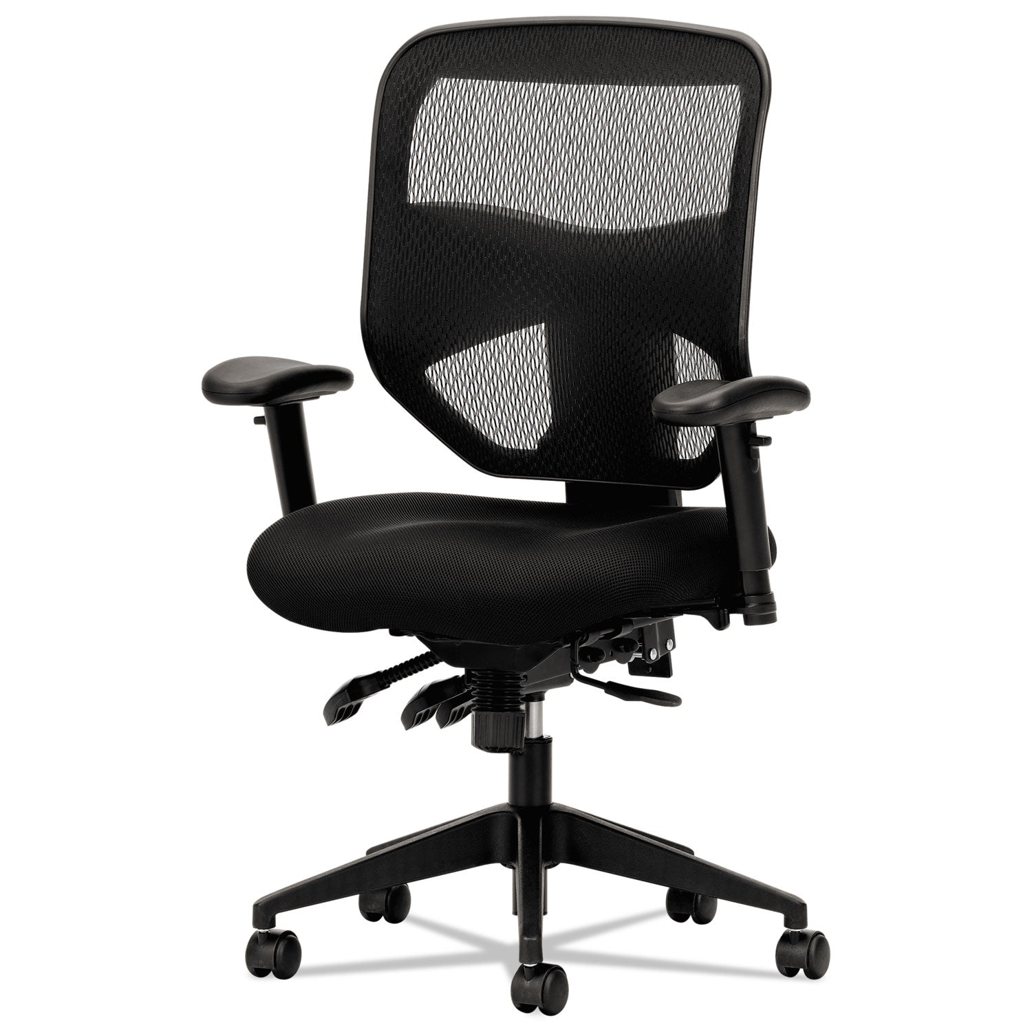 HON® Vl532 Mesh High-Back Task Chair, Supports Up To 250 Lb, 17" To 20.5" Seat Height, Black