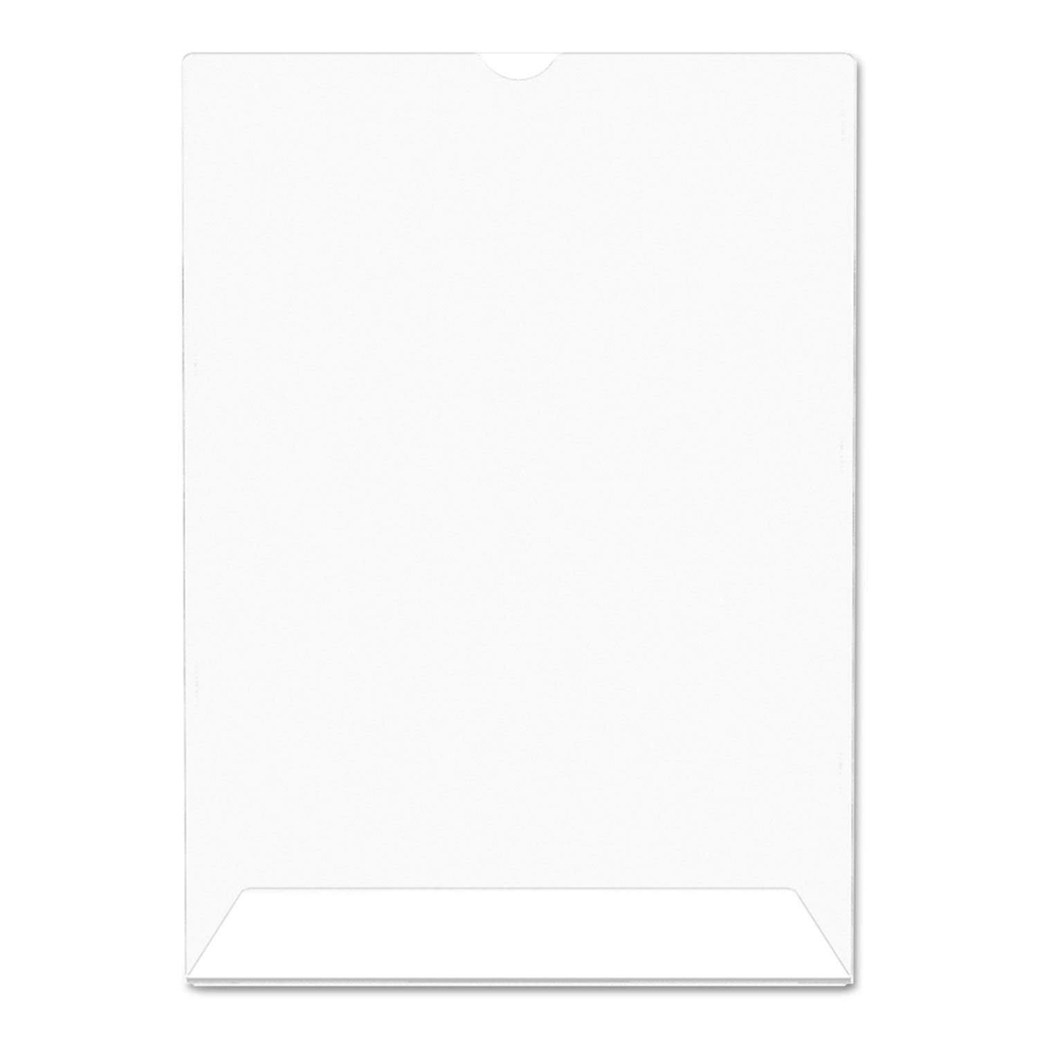 deflecto® Superior Image Slanted Sign Holder, Portrait, 5 X 7 Insert, Clear