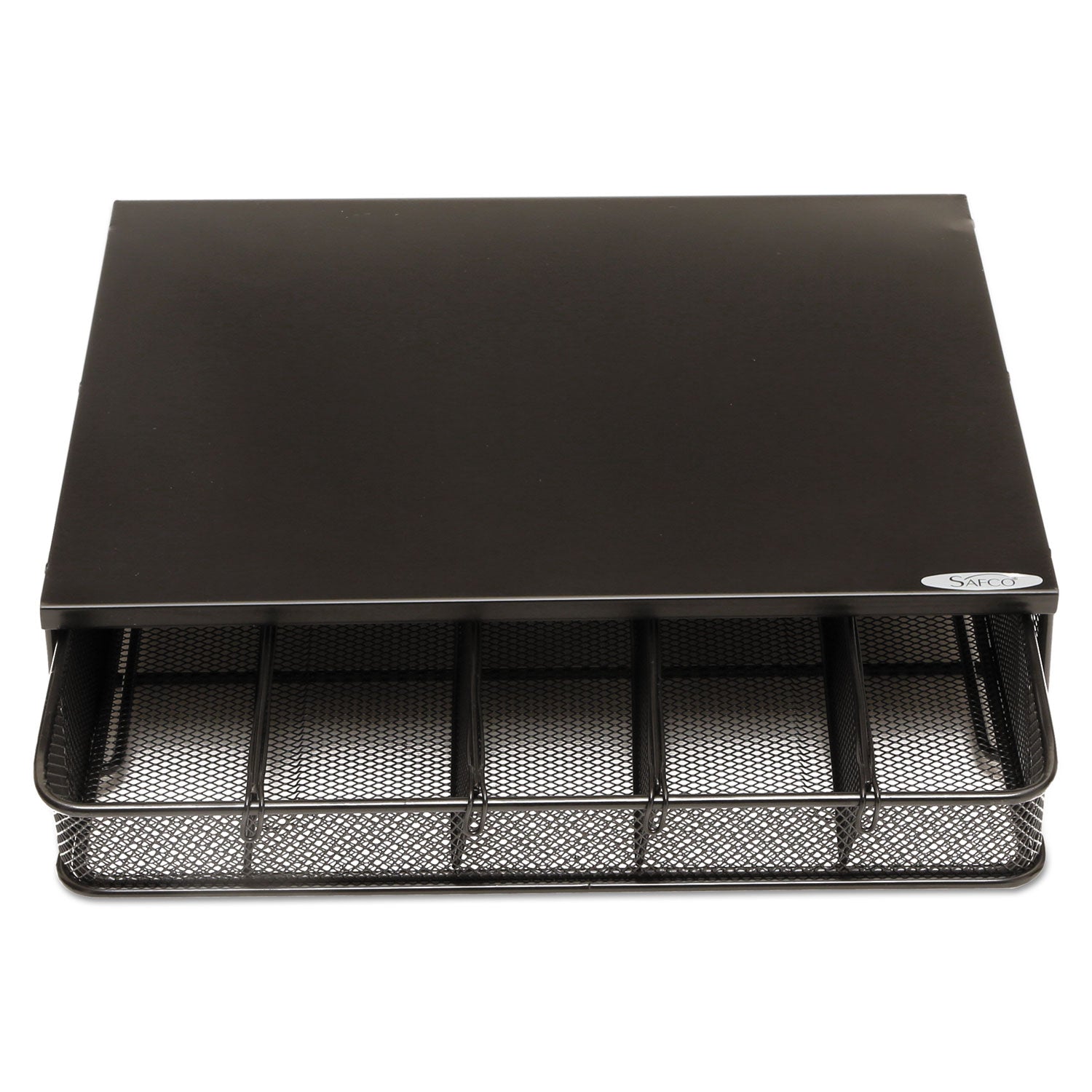 Safco® One Drawer Hospitality Organizer, 5 Compartments, 12.5 x 11.25 x 3.25, Black