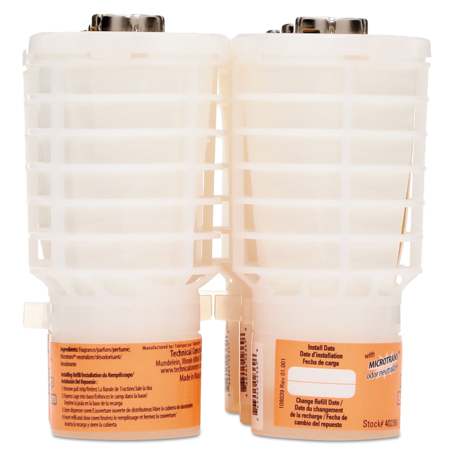 Rubbermaid® Commercial Tcell Microtrans Odor Neutralizer Refill, Mango Blossom, 48 Ml, 6/carton