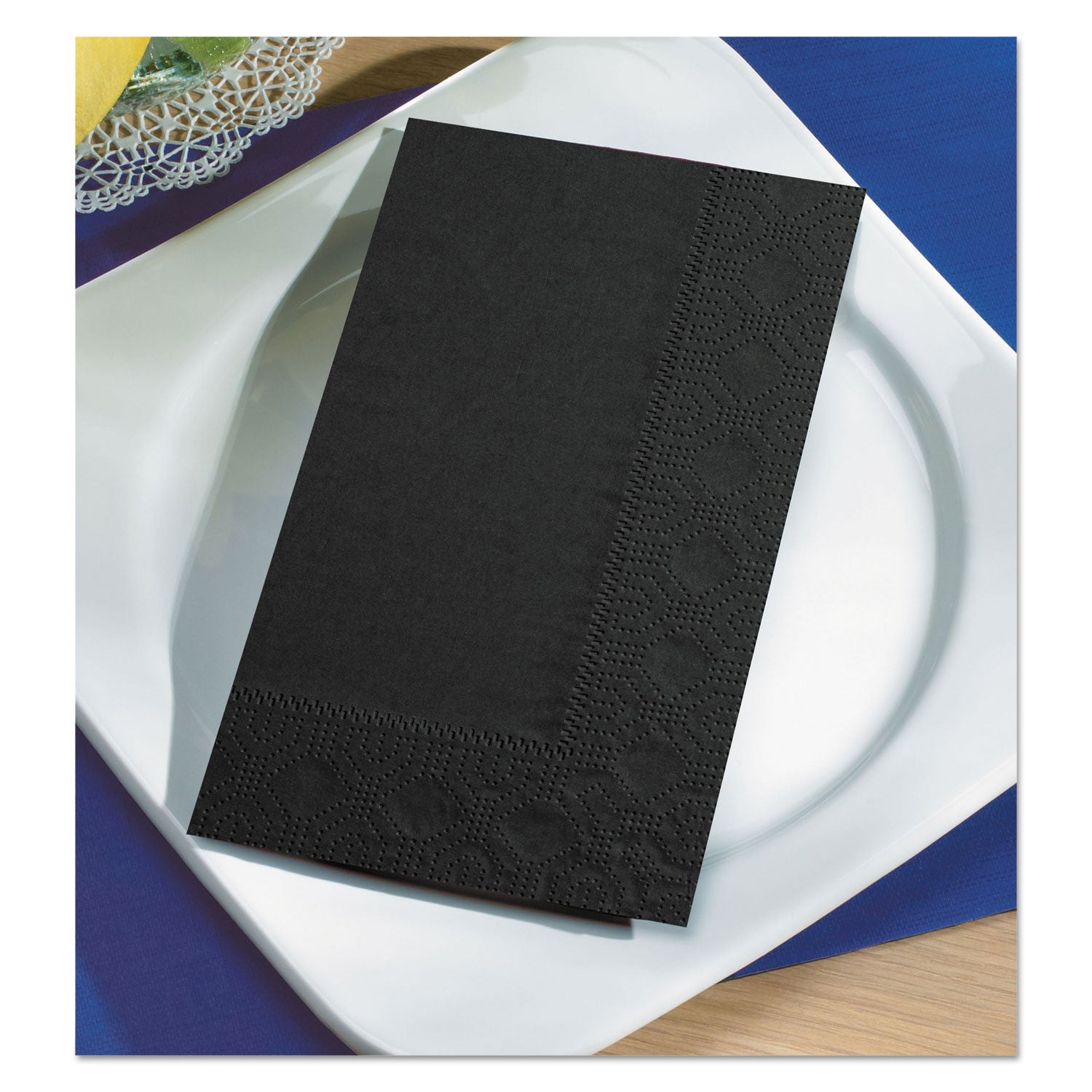 Hoffmaster® Dinner Napkins, 2-Ply, 15 x 17, Black, 1000/Carton