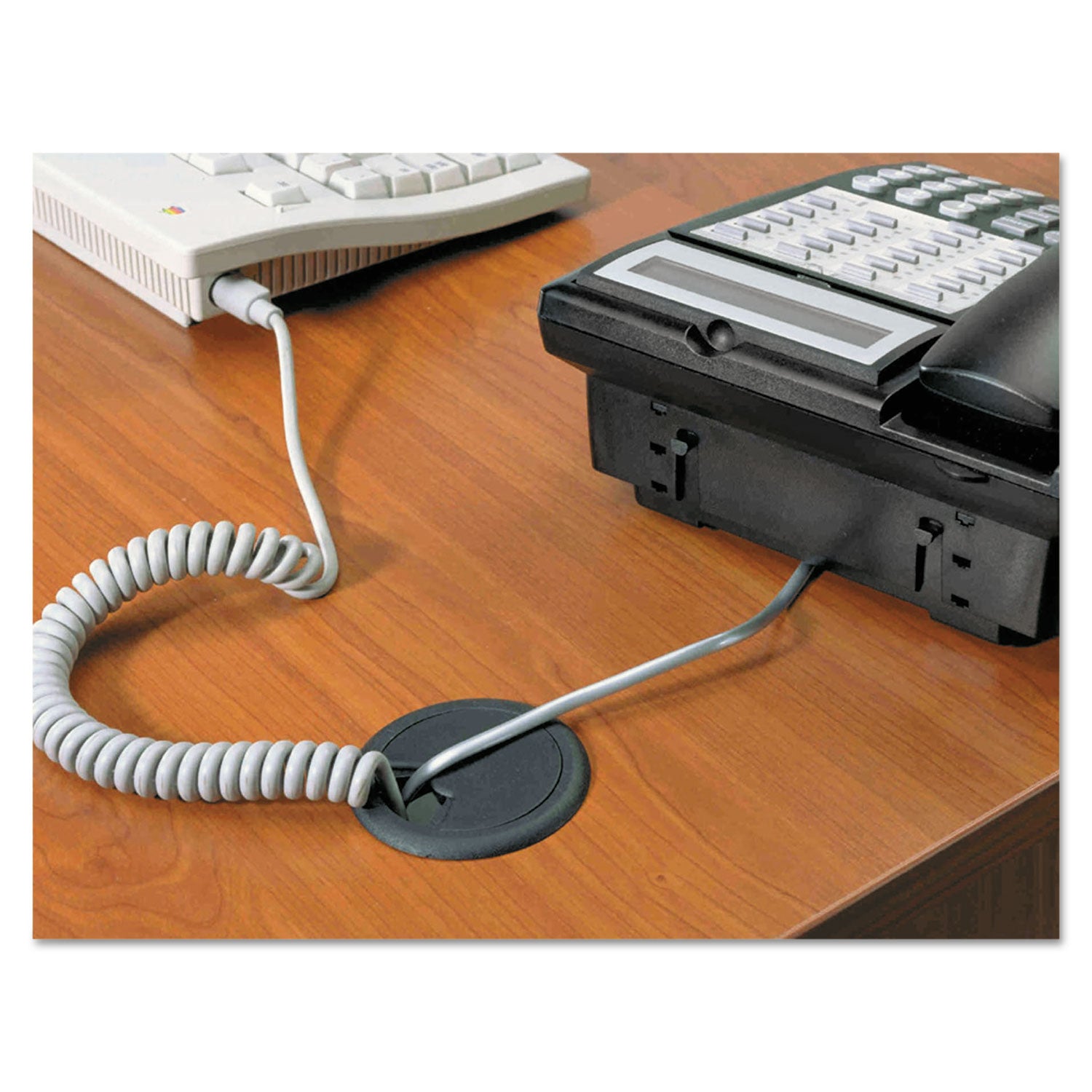 Cord Away® Grommet, Adjustable, 2" Diameter, Black