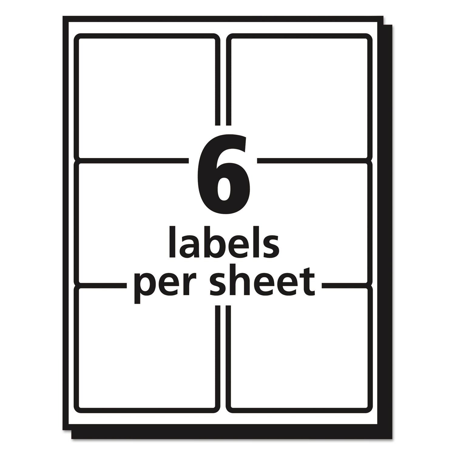 Avery® Matte Clear Easy Peel Mailing Labels W/ Sure Feed Technology, Laser Printers, 3.33 X 4, Clear, 6/sheet, 50 Sheets/box