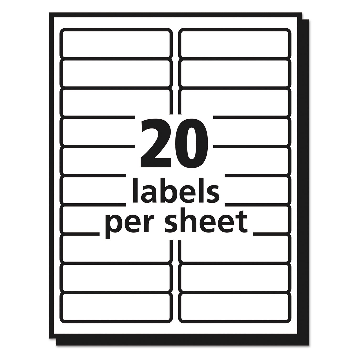 Avery® Matte Clear Easy Peel Mailing Labels W/ Sure Feed Technology, Inkjet Printers, 1 X 4, Clear, 20/sheet, 10 Sheets/pack