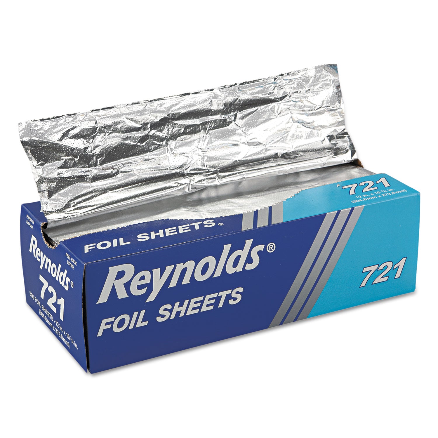 Pop-Up Interfolded Aluminum Foil Sheets, 10.75 x 12, 500 Sheets/Box