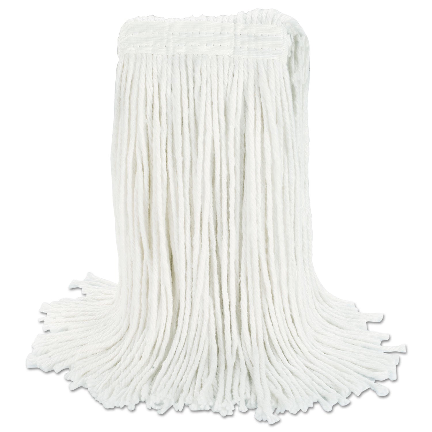 Boardwalk® Cut-End Wet Mop Head, Rayon, No. 20, White, 12/carton