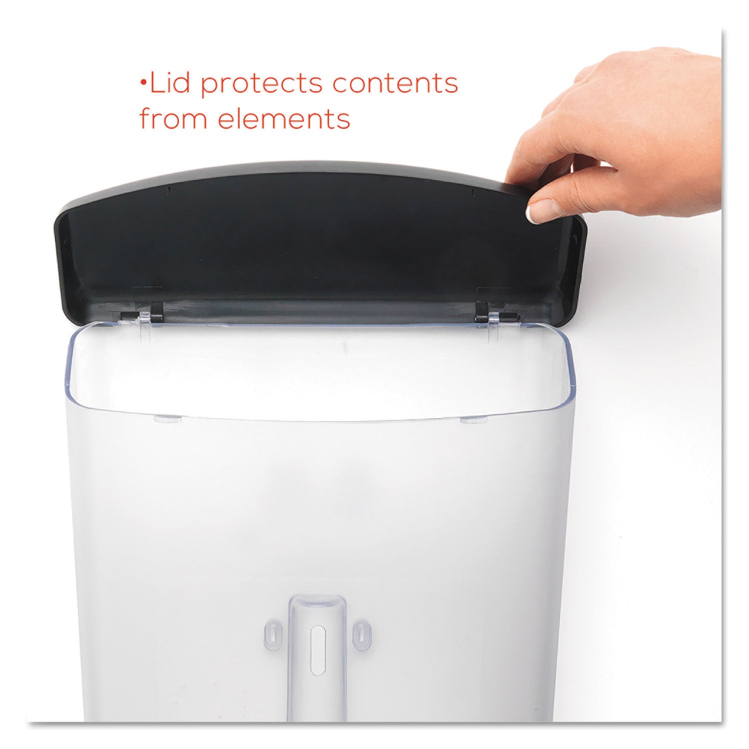 deflecto® Outdoor Literature Box, 10w X 4.5d X 13.13h, Clear/black