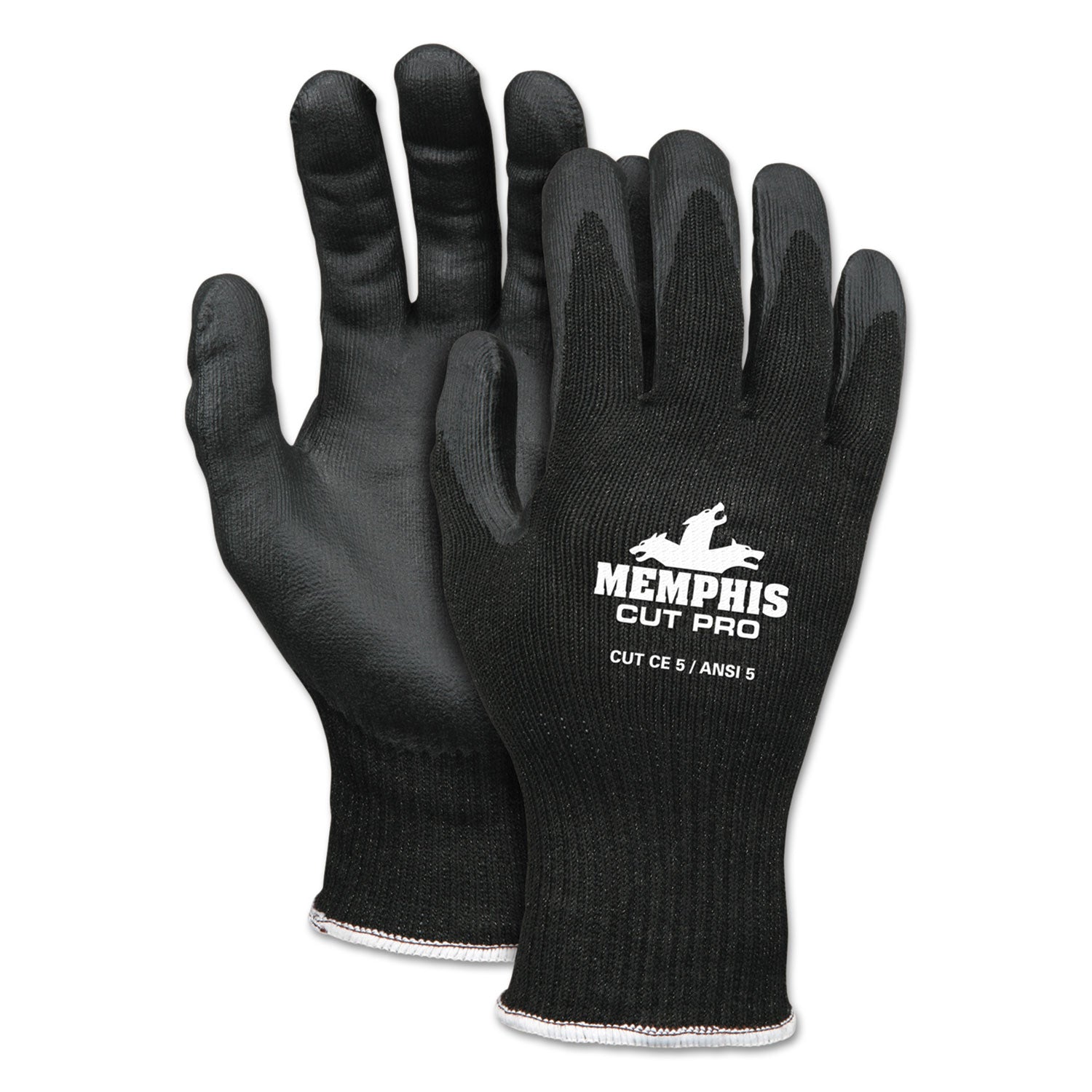 Cut Pro 92720NF Gloves, X-Large, Black, HPPE/Nitrile Foam