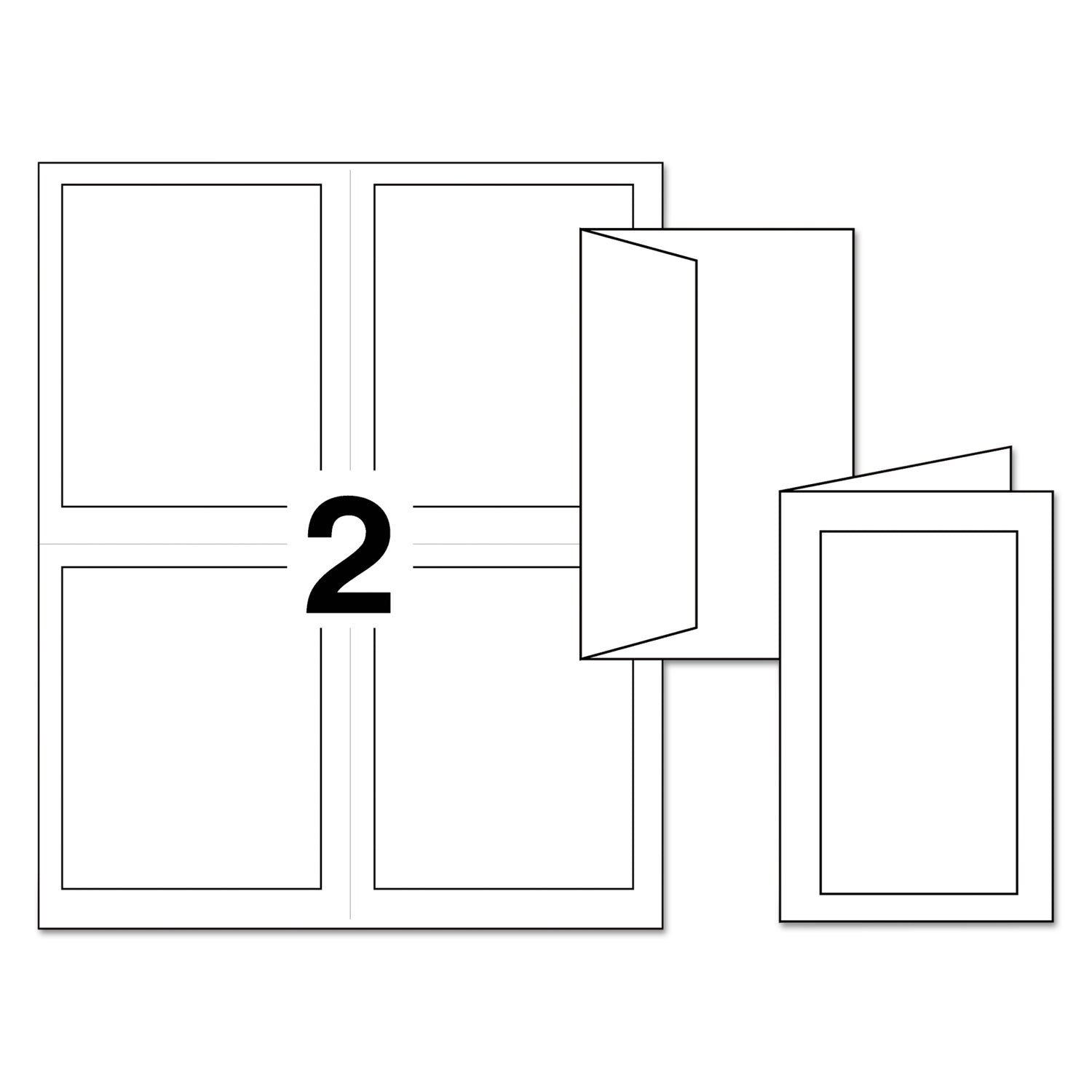 Avery® Note Cards With Matching Envelopes, Inkjet, 80 Lb, 4.25 X 5.5, Embossed Matte Ivory, 60 Cards, 2 Cards/sheet, 30 Sheets/pack