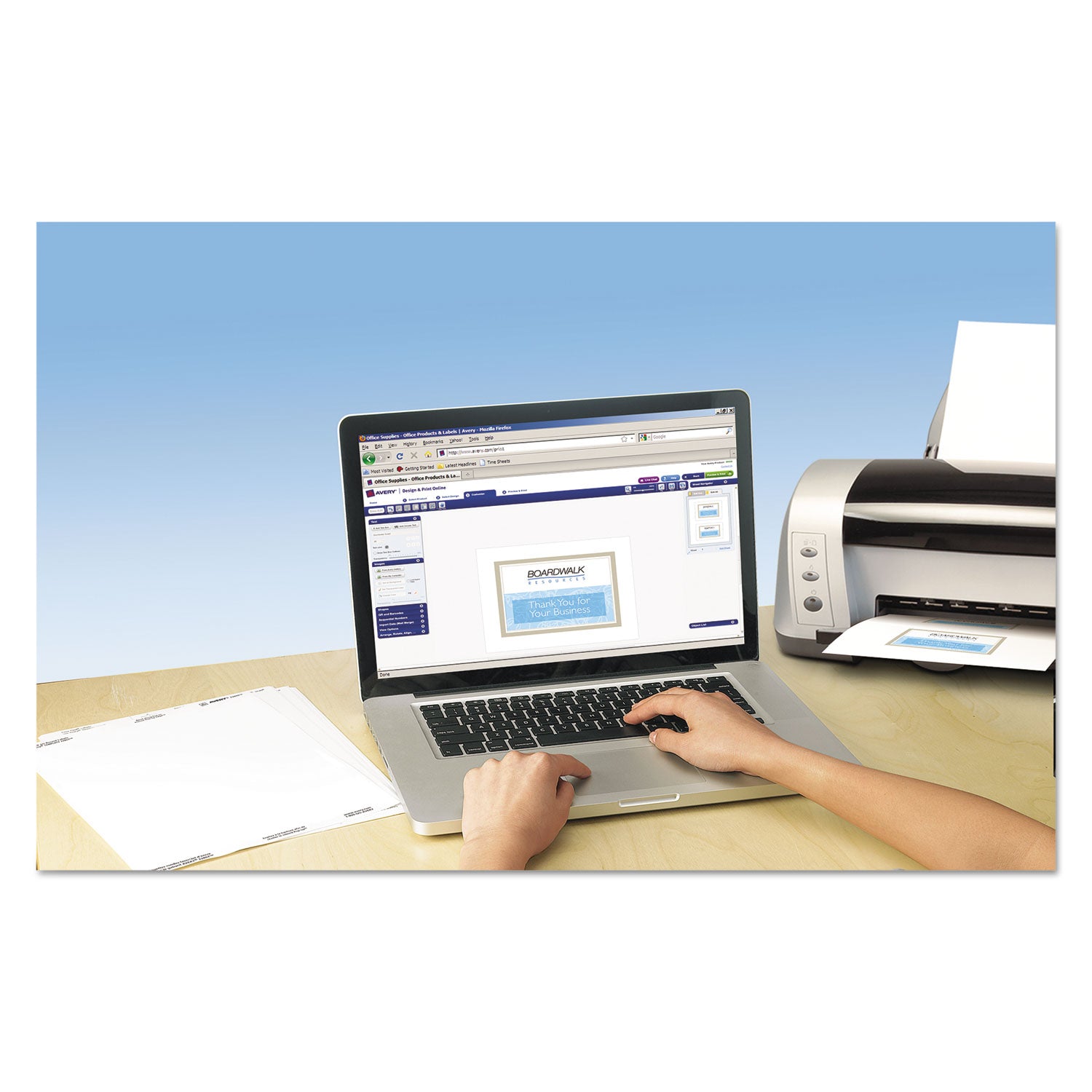 Avery® Note Cards With Matching Envelopes, Inkjet, 80 Lb, 4.25 X 5.5, Embossed Matte Ivory, 60 Cards, 2 Cards/sheet, 30 Sheets/pack