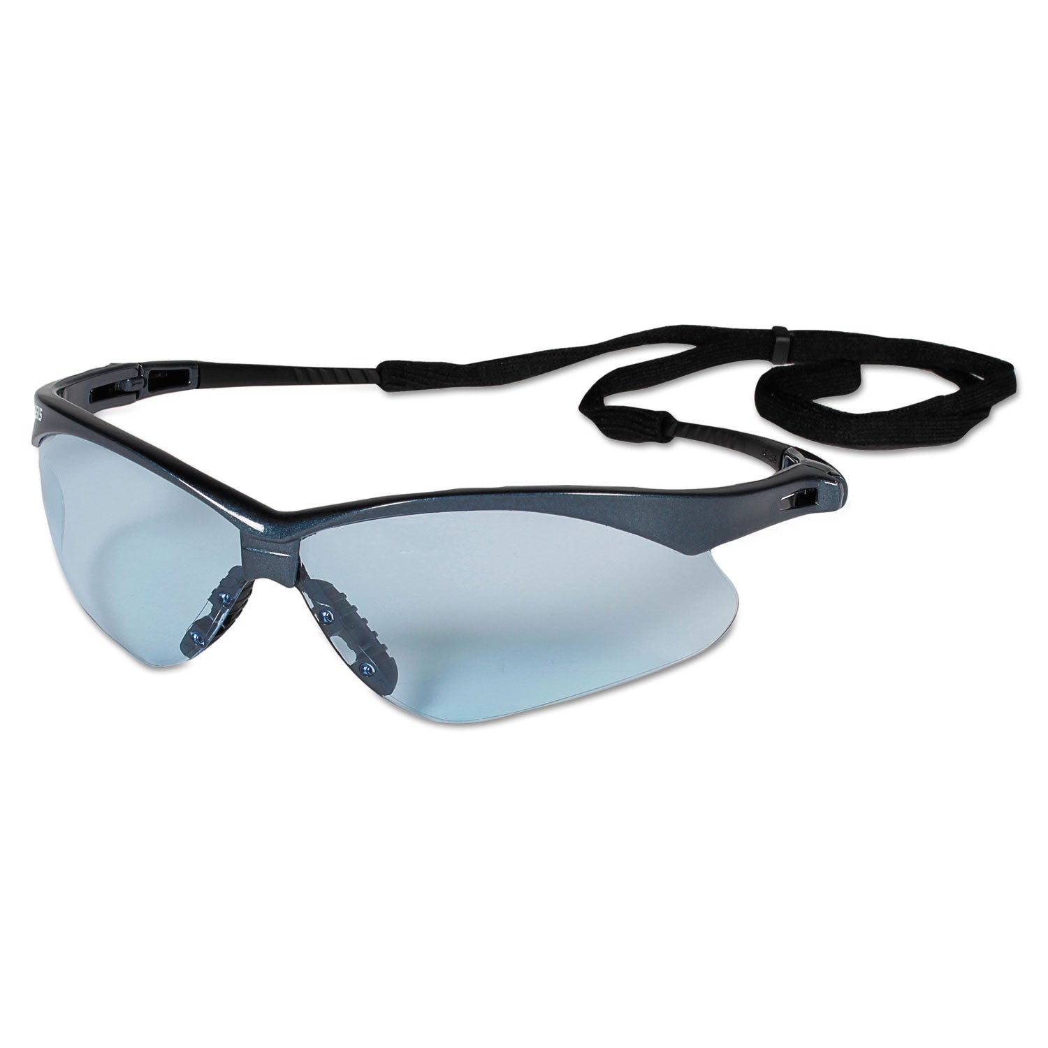 KleenGuard™ V30 Nemesis Safety Glasses, Blue Frame, Light Blue Uncoated Lens, 12/Box