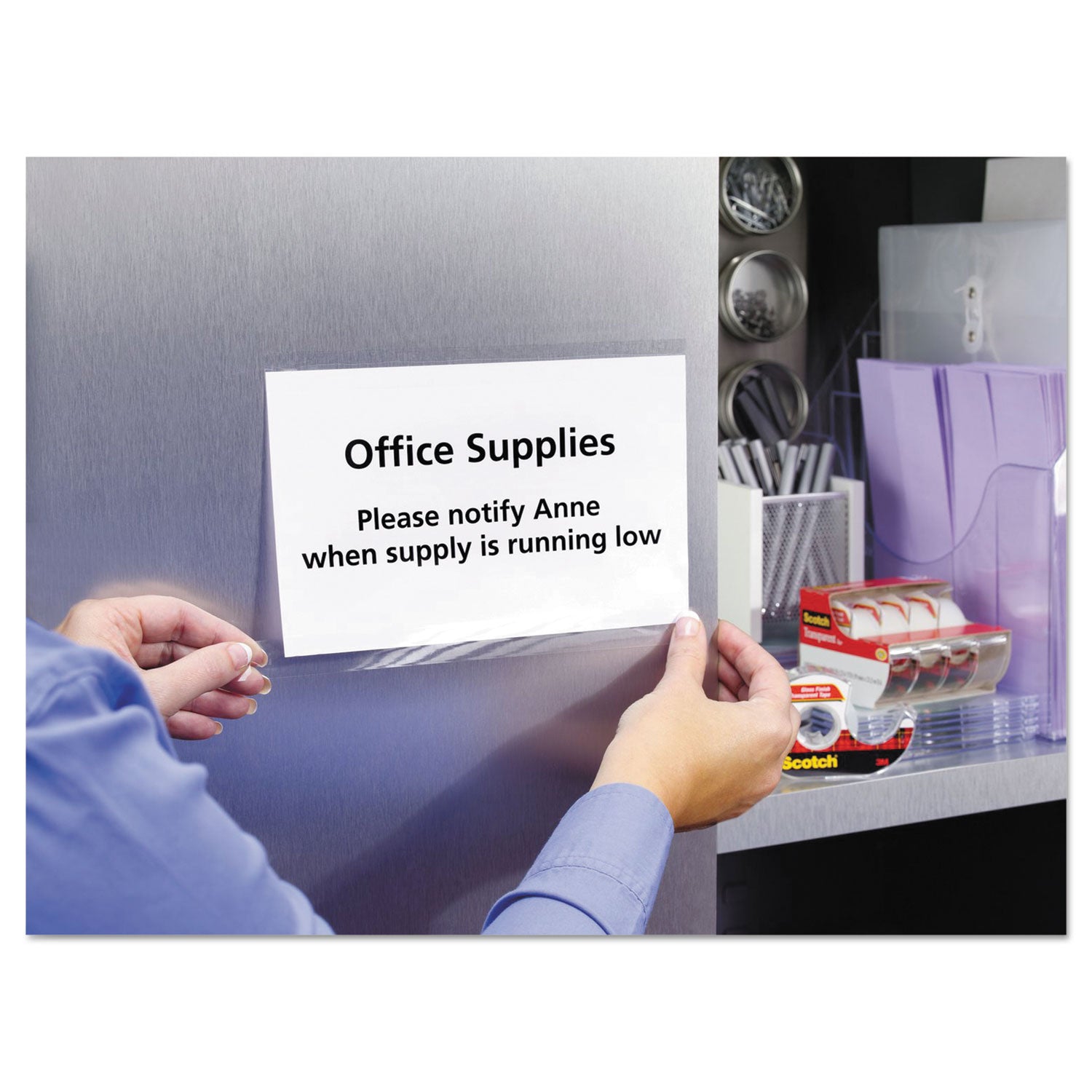 Scotch® Transparent Tape In Handheld Dispenser, 1" Core, 0.75" X 70.83 Ft, Transparent, 4/pack