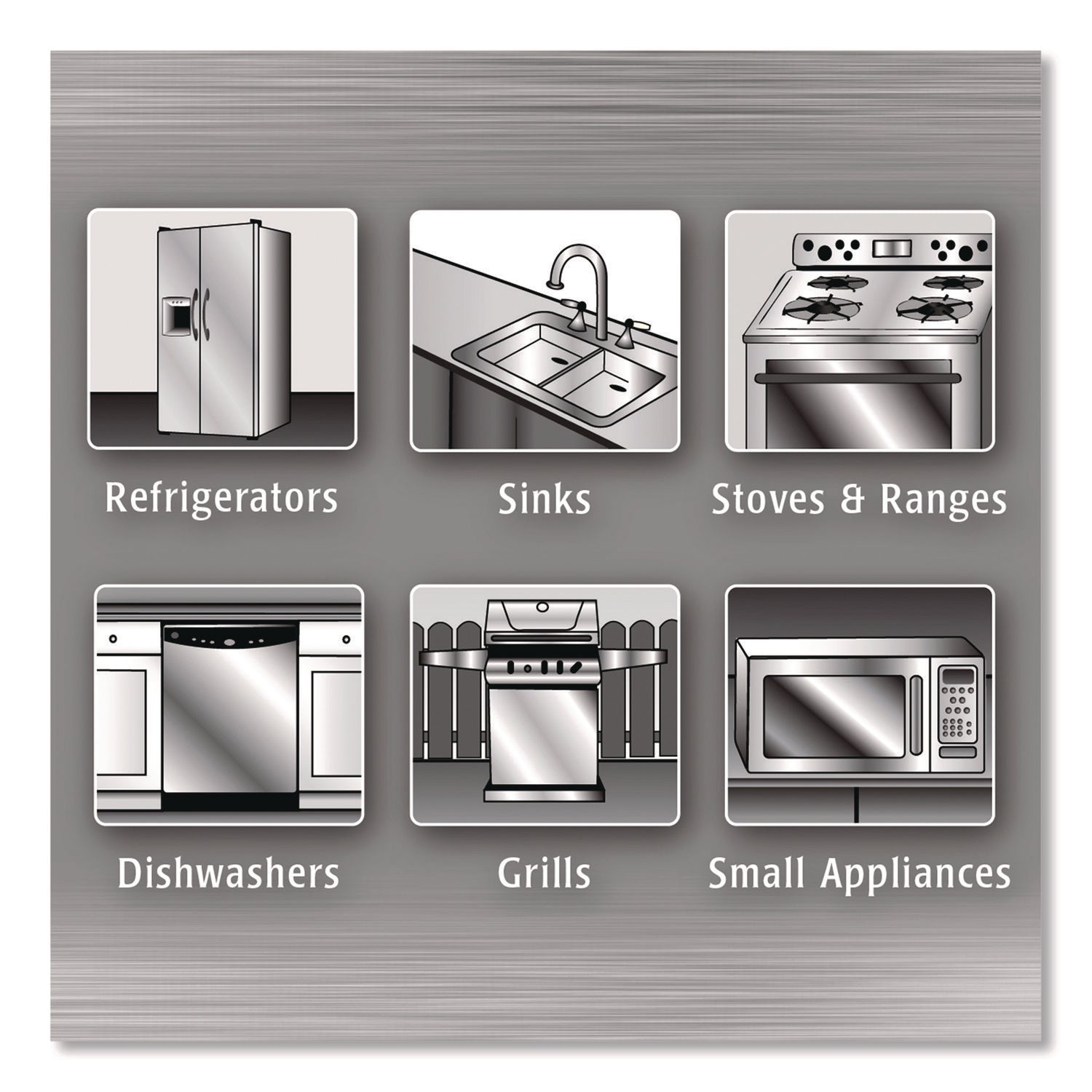 WEIMAN® Stainless Steel Cleaner And Polish, 17 Oz Aerosol, 6/carton