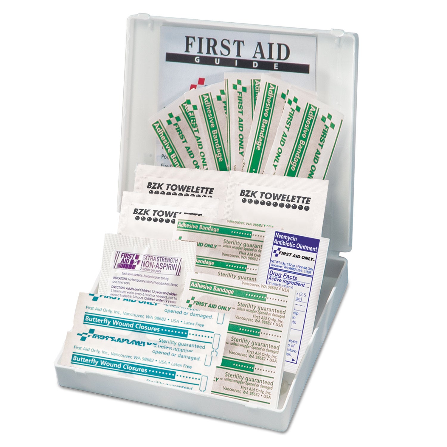 First Aid Only™ All-Purpose First Aid Kit, 21 Pieces, 4.75 X 3, Plastic Case