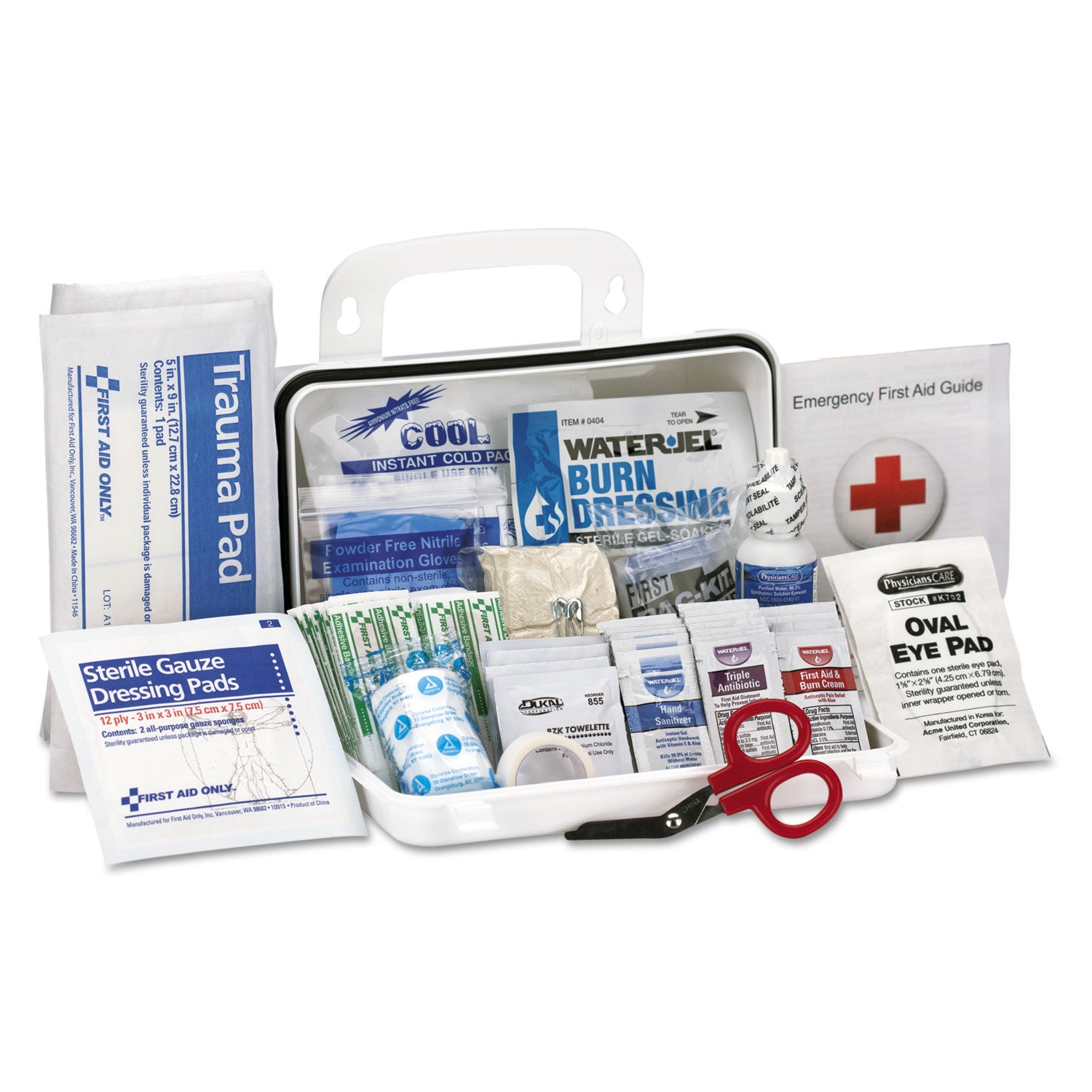 First Aid Only™ Ansi Class A 10 Person First Aid Kit, 71 Pieces, Plastic Case