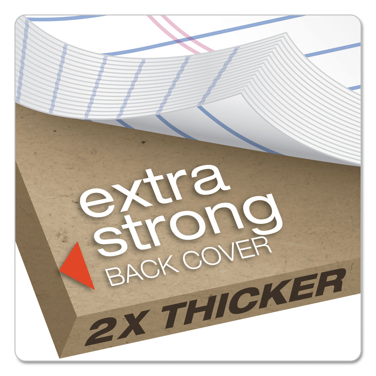 Ampad® Gold Fibre Writing Pads, Wide/legal Rule, 50 White 8.5 X 11.75 Sheets, 4/pack