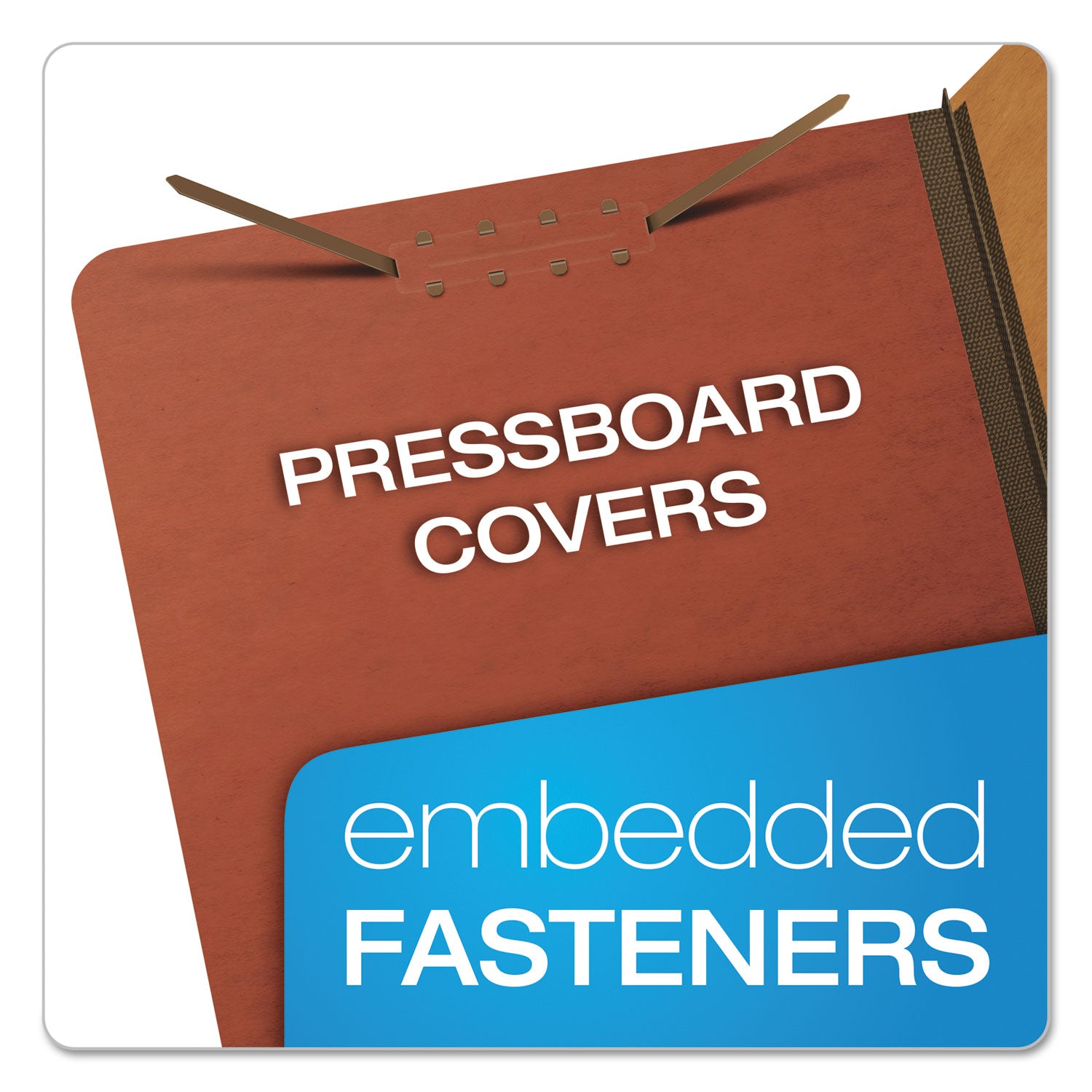 Pendaflex® Six-Section Pressboard Classification Folders, 2" Expansion, 2 Dividers, 6 Fasteners, Legal Size, Red Exterior, 10/Box