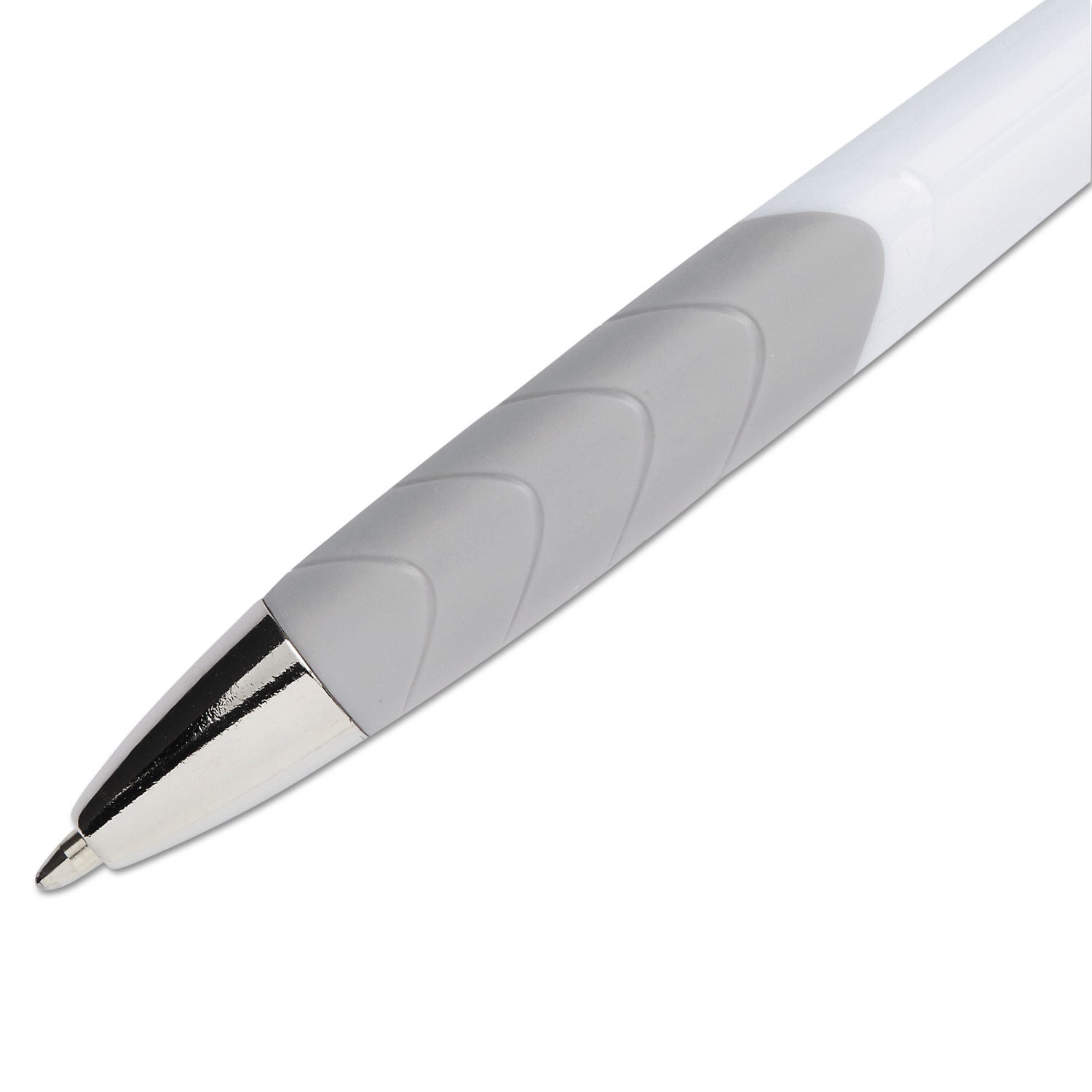 Paper Mate® InkJoy 700 RT Ballpoint Pen, Retractable, Medium 1 mm, Black Ink, White/Gray Barrel, Dozen