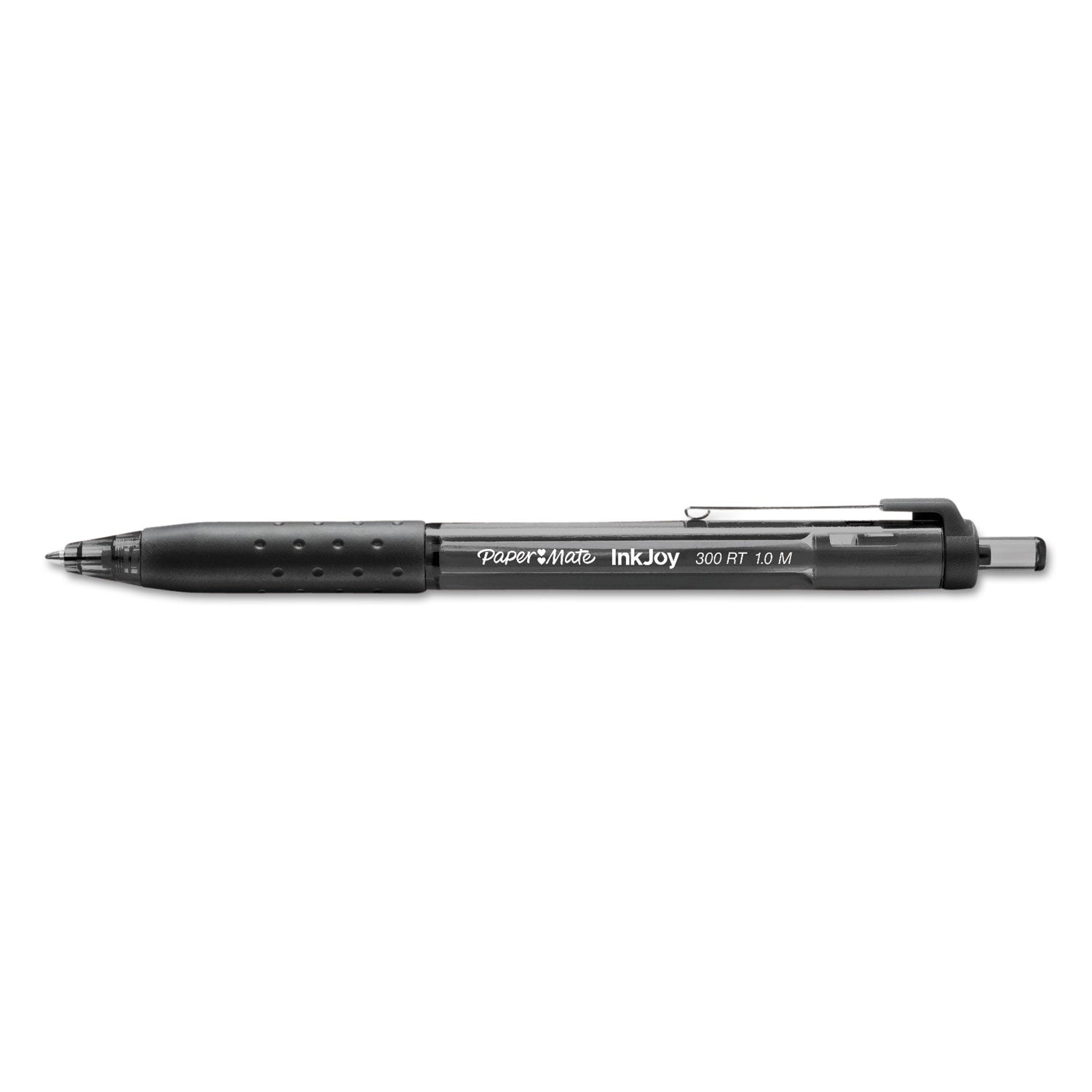 Paper Mate® InkJoy 300 RT Ballpoint Pen, Retractable, Medium 1 mm, Black Ink, Black Barrel, 36/Box