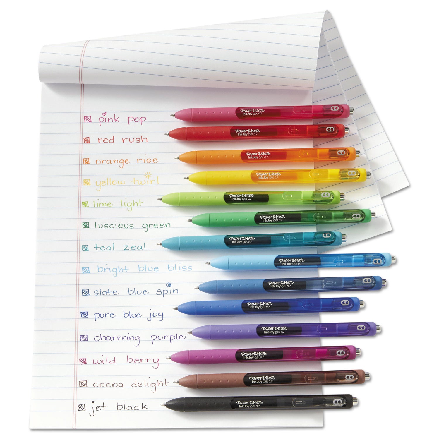 Paper Mate® Inkjoy Gel Pen, Retractable, Medium 0.7 Mm, Assorted Ink And Barrel Colors, 20/pack