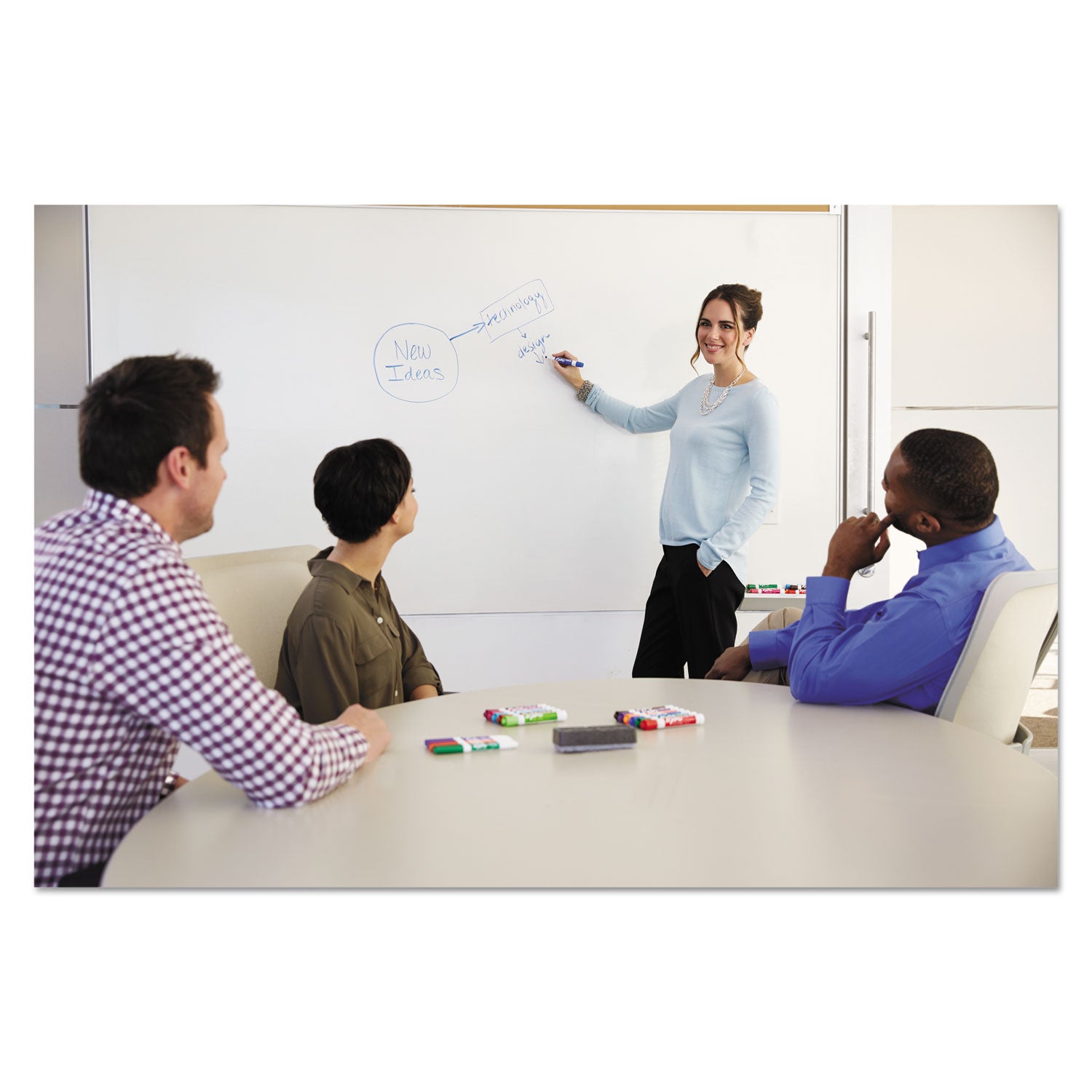 EXPO® Low-Odor Dry-Erase Marker, Broad Chisel Tip, Green, Dozen