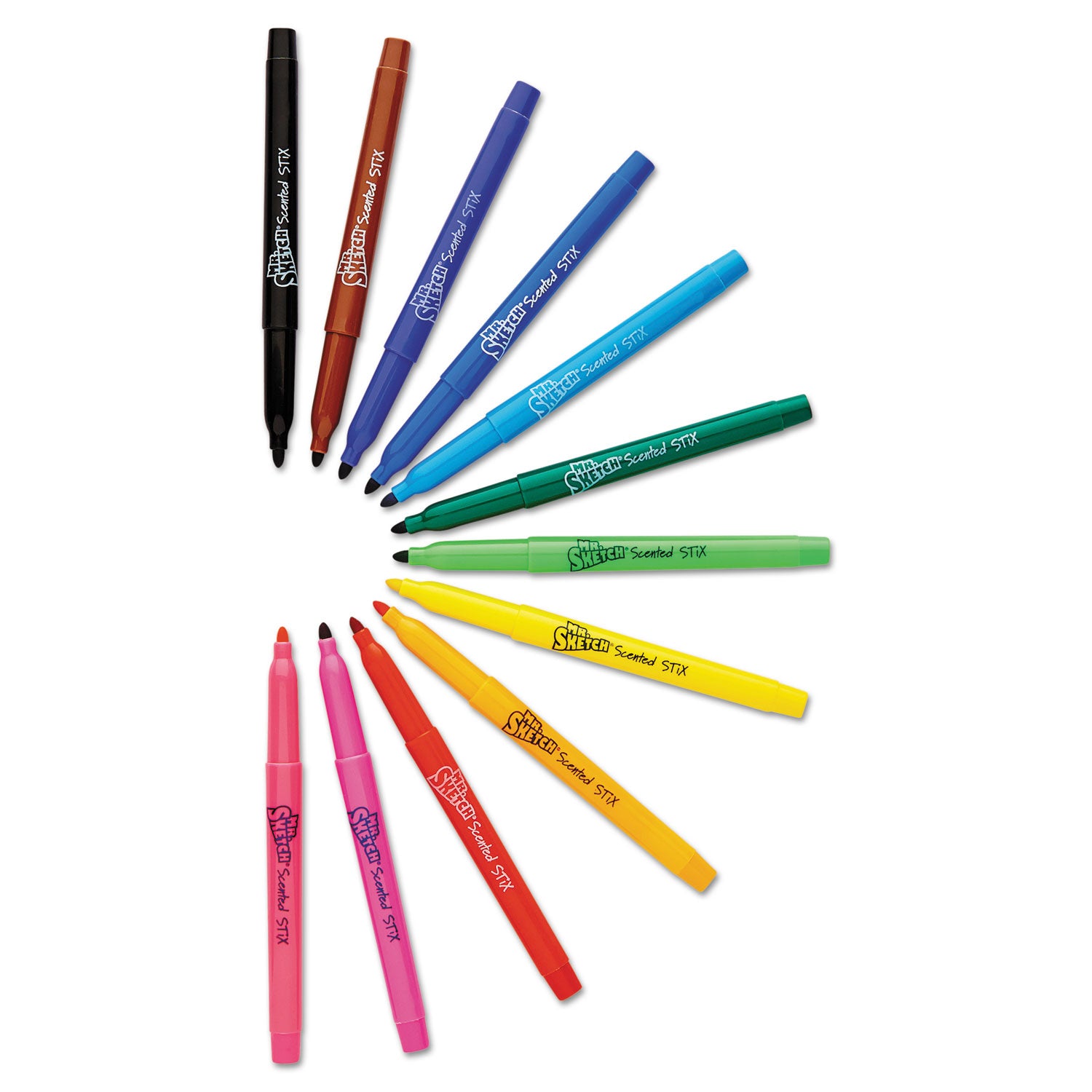 Mr. Sketch® Scented Stix Watercolor Marker Set School Pack, Fine Bullet Tip, Assorted Colors, 216/set