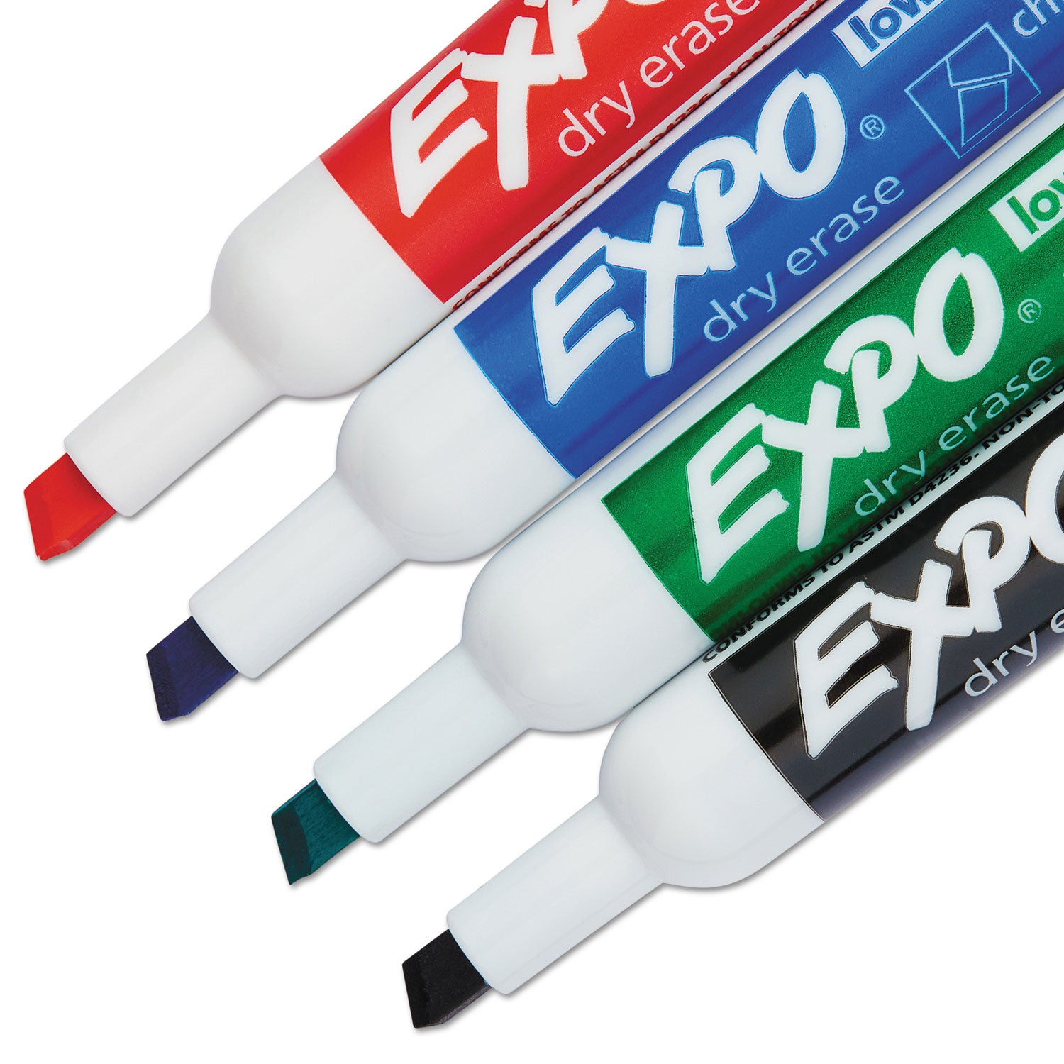 EXPO® Whiteboard Caddy Set, Broad Chisel Tip, Assorted Colors, 4/Set