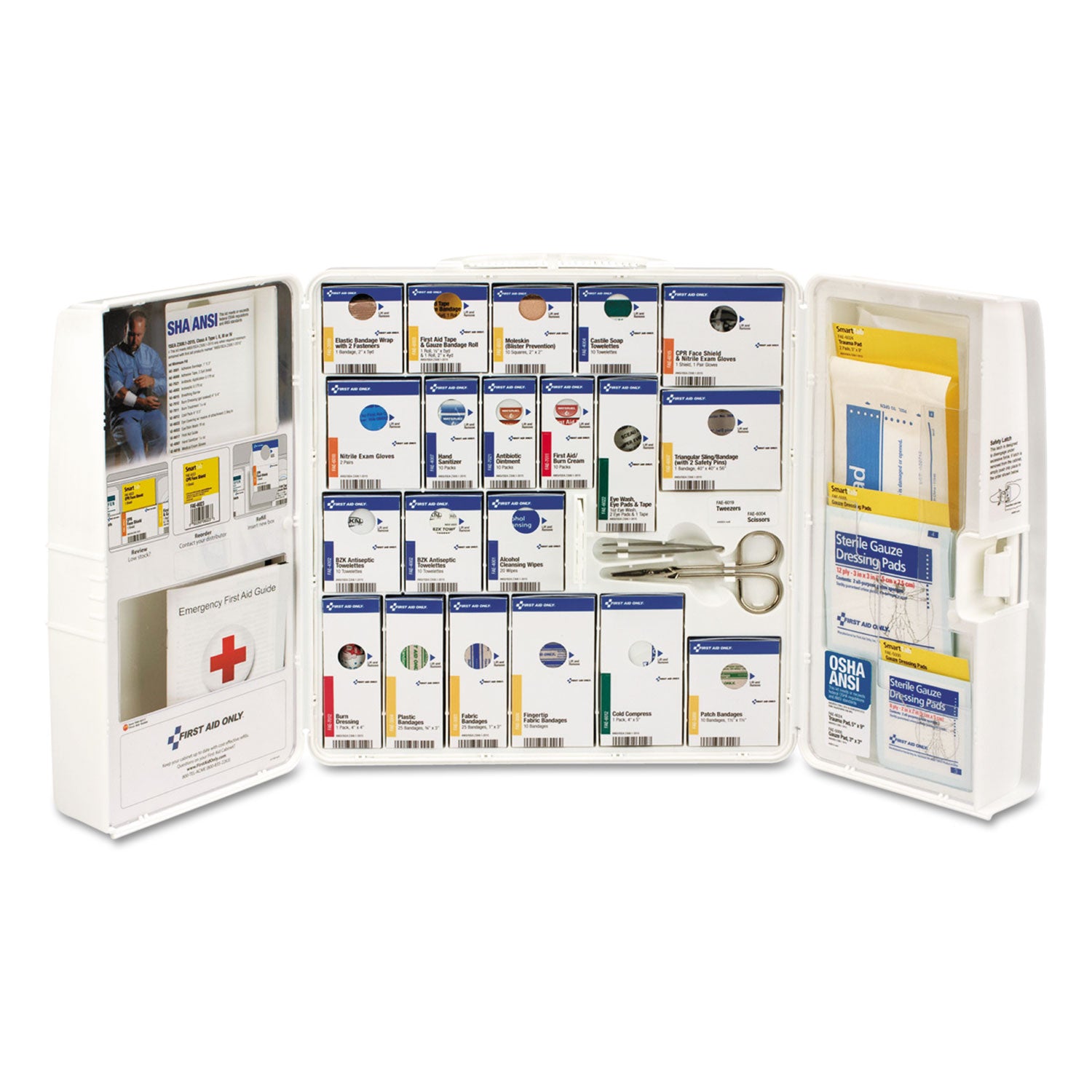 First Aid Only™ SmartCompliance General Business First Aid Station, 50 People, 202 Pieces, Plastic Case