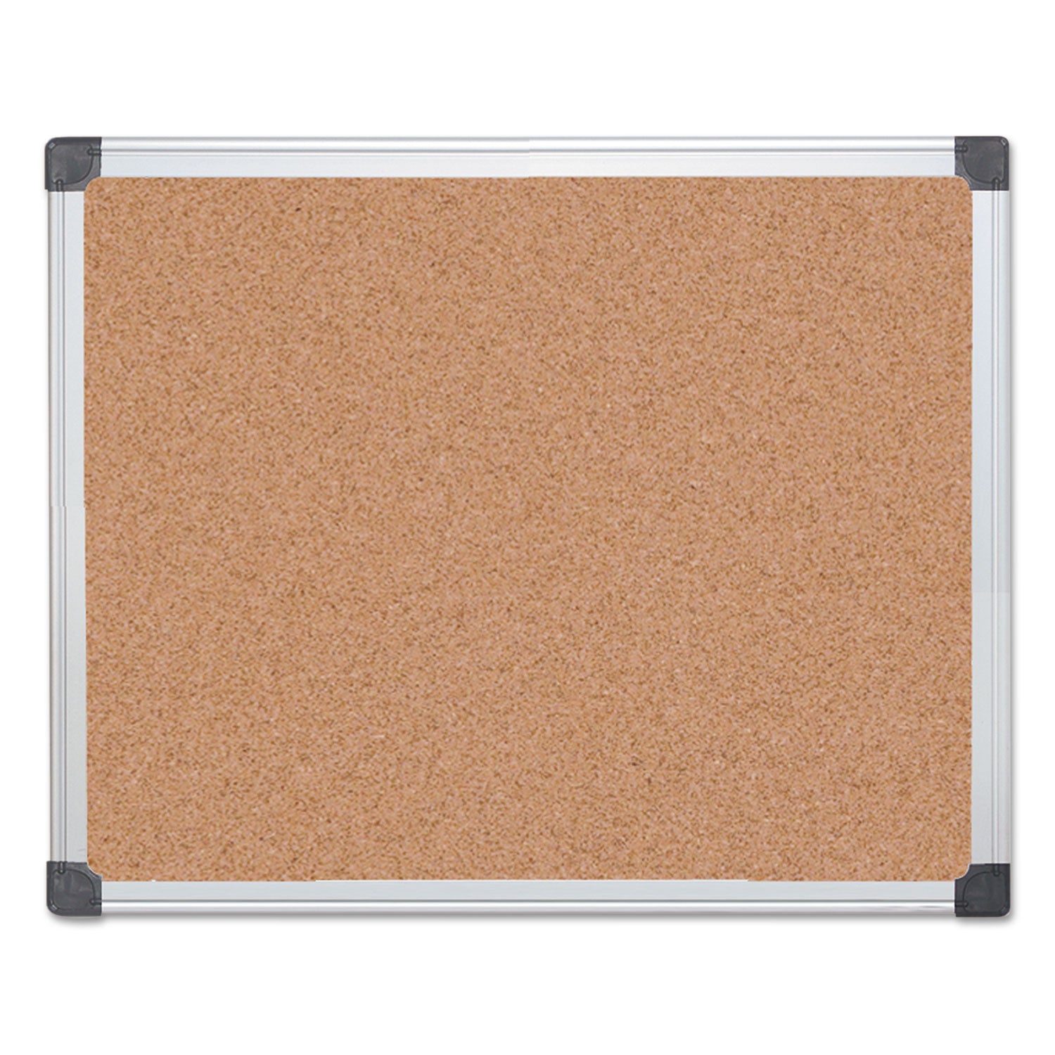 MasterVision® Value Cork Bulletin Board with Aluminum Frame, 24" x 36", Tan Surface, Satin Aluminum Frame