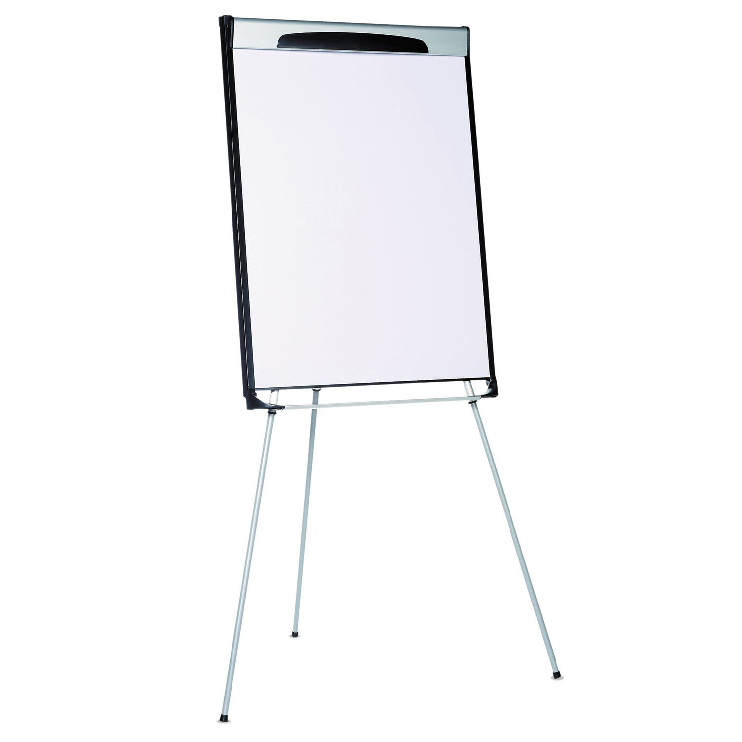 MasterVision® Tripod Extension Bar Magnetic Gold Ultra Dry Erase Easel, 29" x 41", White Surface, Black/Satin Aluminum Frame