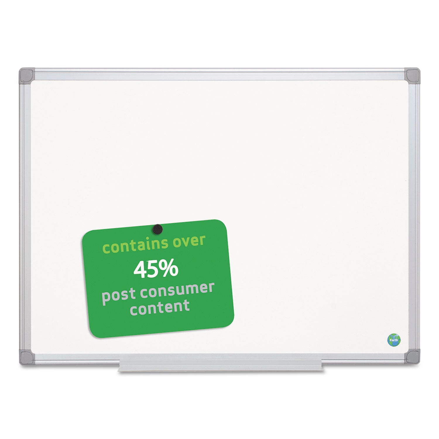 MasterVision® Earth Gold Ultra Magnetic Dry Erase Boards, 24" x 36", White Surface, Satin Aluminum Frame
