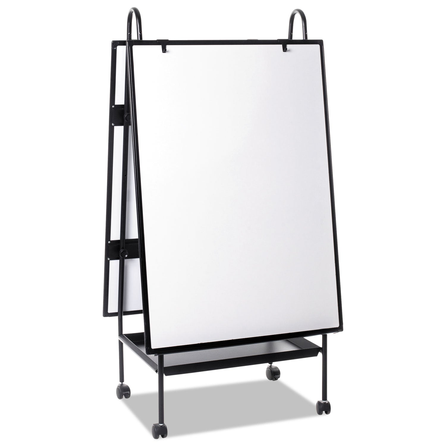 MasterVision® Creation Station Magnetic Dry Erase Board, 29.5" x 74.88", White Surface, Black Metal Frame