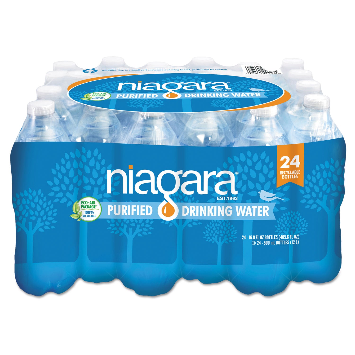 Niagara® Bottling Purified Drinking Water, 16.9 Oz Bottle, 24/pack, 2016/pallet