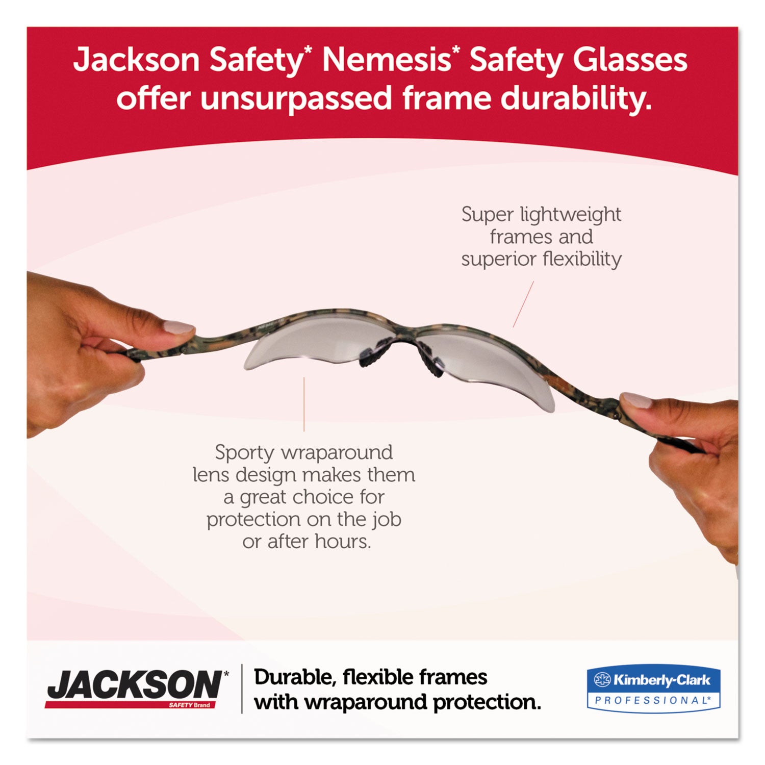 KleenGuard™ Nemesis Readers Safety Glasses, Smoke Frame, Smoke Polycarbonate Lens