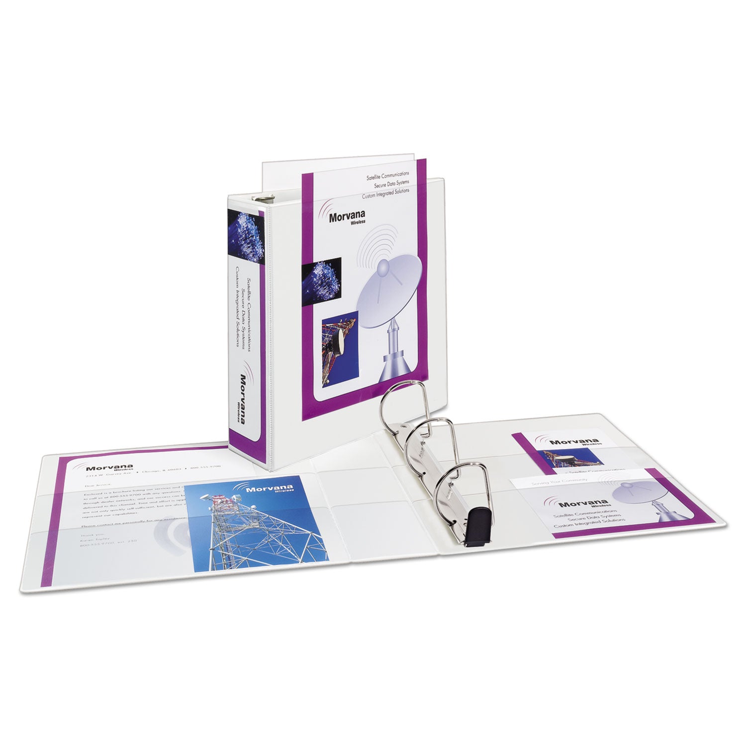 Avery® Heavy-Duty Non Stick View Binder With Durahinge And Slant Rings, 3 Rings, 3" Capacity, 11 X 8.5, White, (5604)