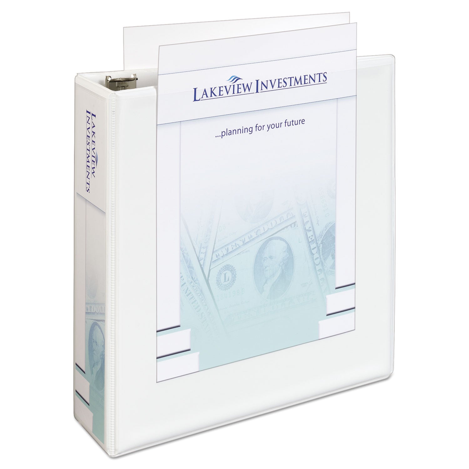 Avery® Heavy-Duty Non Stick View Binder With Durahinge And Slant Rings, 3 Rings, 3" Capacity, 11 X 8.5, White, (5604)