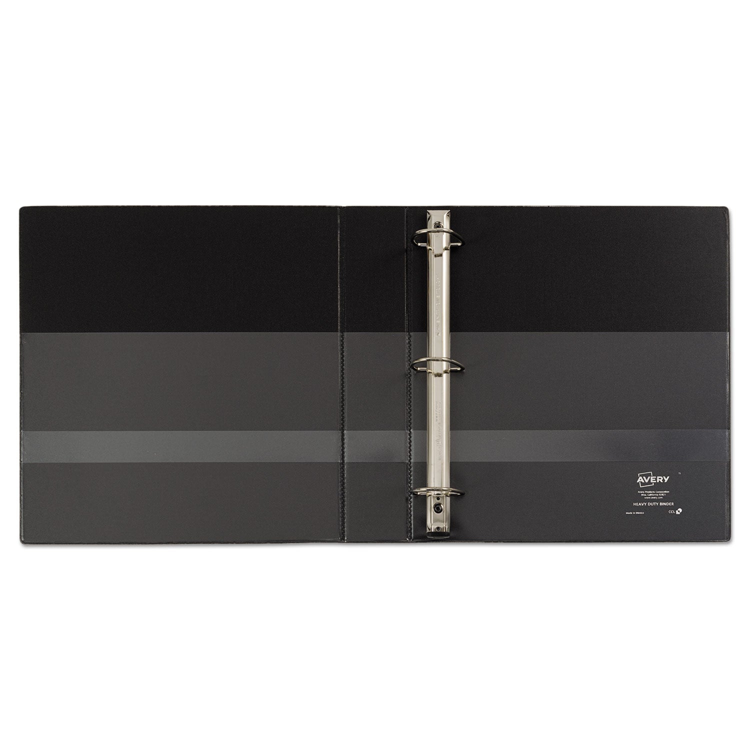 Avery® Heavy-Duty Non-View Binder With Durahinge And One Touch Ezd Rings, 3 Rings, 1.5" Capacity, 11 X 8.5, Black