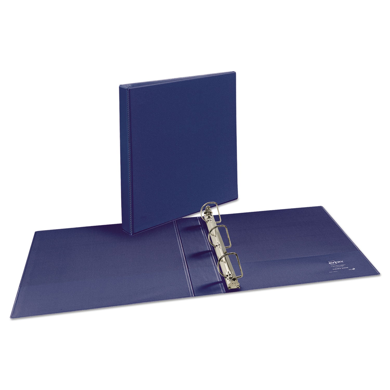 Avery® Durable View Binder With Durahinge And Slant Rings, 3 Rings, 1.5" Capacity, 11 X 8.5, Blue