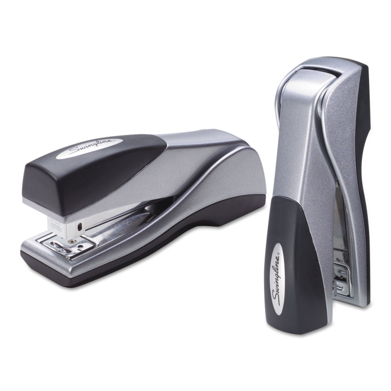 Swingline® Optima Grip Compact Stapler, 25-Sheet Capacity, Silver