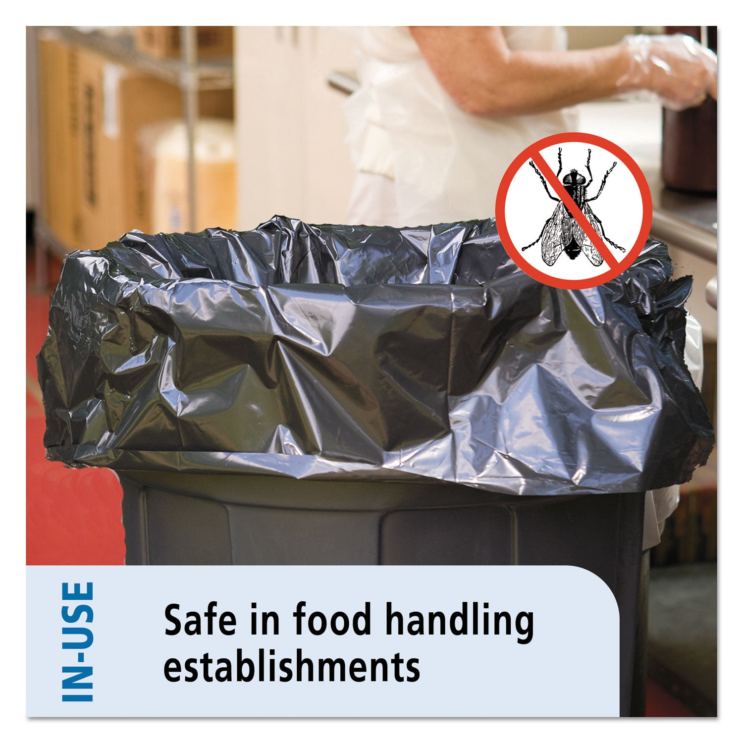 Stout® by Envision™ Insect-Repellent Trash Bags, 35 Gal, 2 Mil, 33" X 45", Black, 80/box