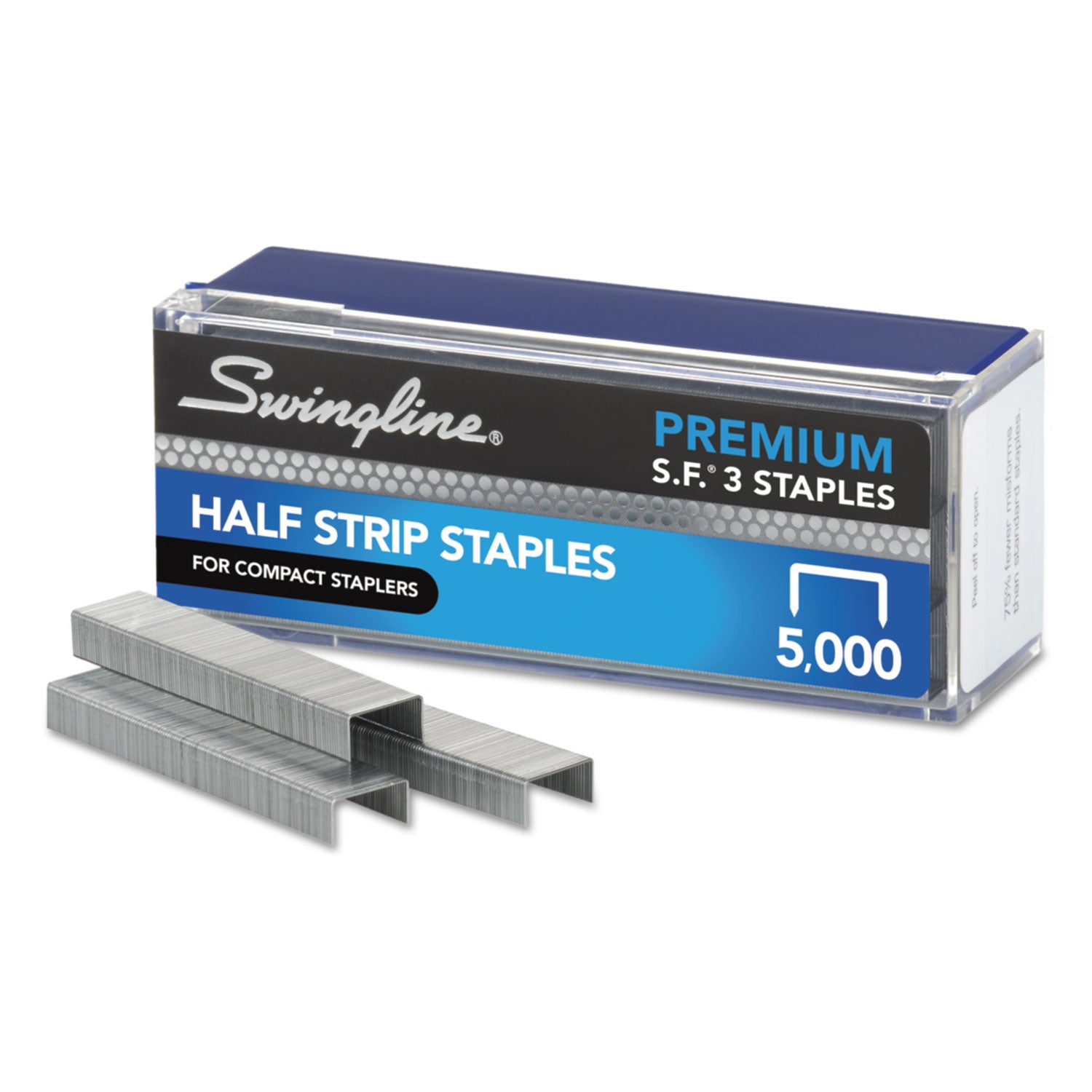 Swingline® S.f. 3 Premium Staples, 0.25" Leg, 0.5" Crown, Steel, 5,000/box